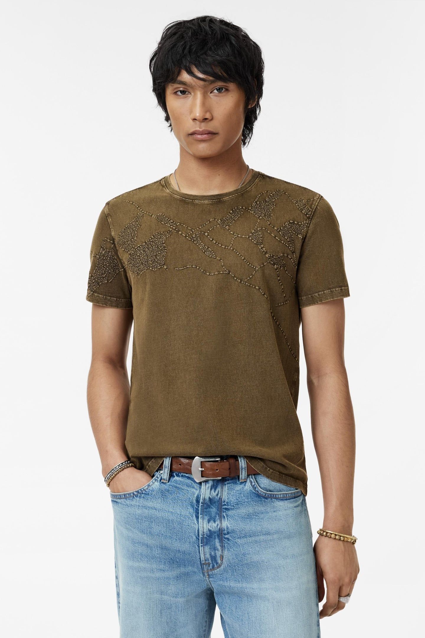 SS CREW TEE - DESERT MOUNTAIN EMBROIDERY MUSHROOM 1
