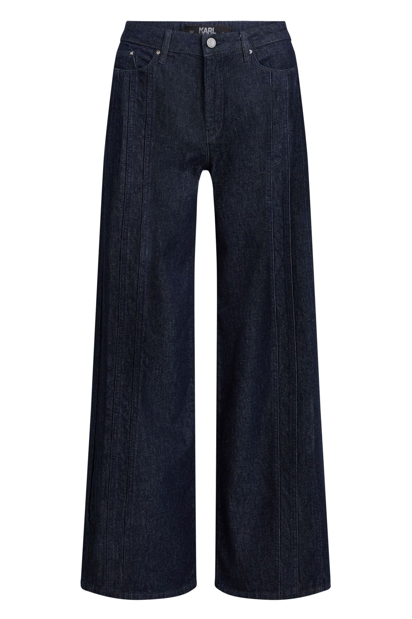 MID RISE WIDE LEG DENIM PANTS DARK BLUE 3