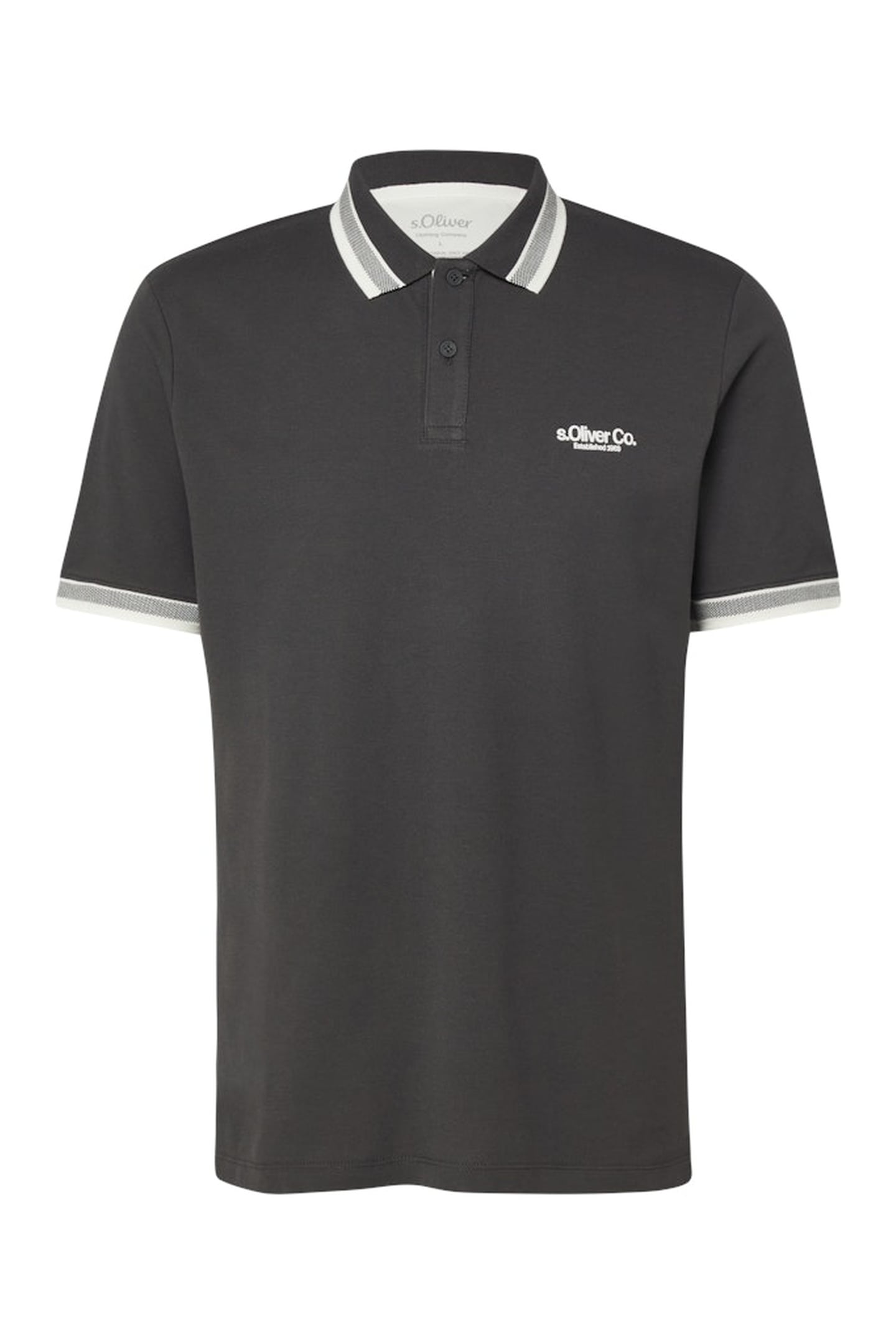 S.OLIVER POLOSHIRTS GREY/BLACK 8