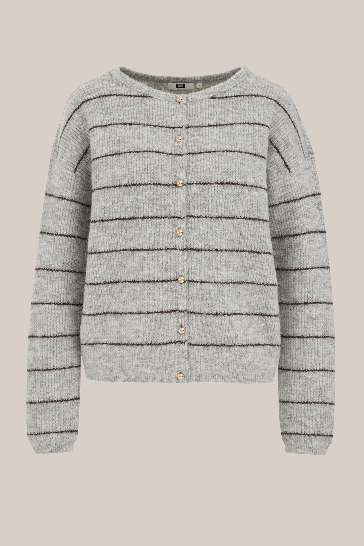 KNITTED CARDIGAN BLENDED LIGHT GREY 5