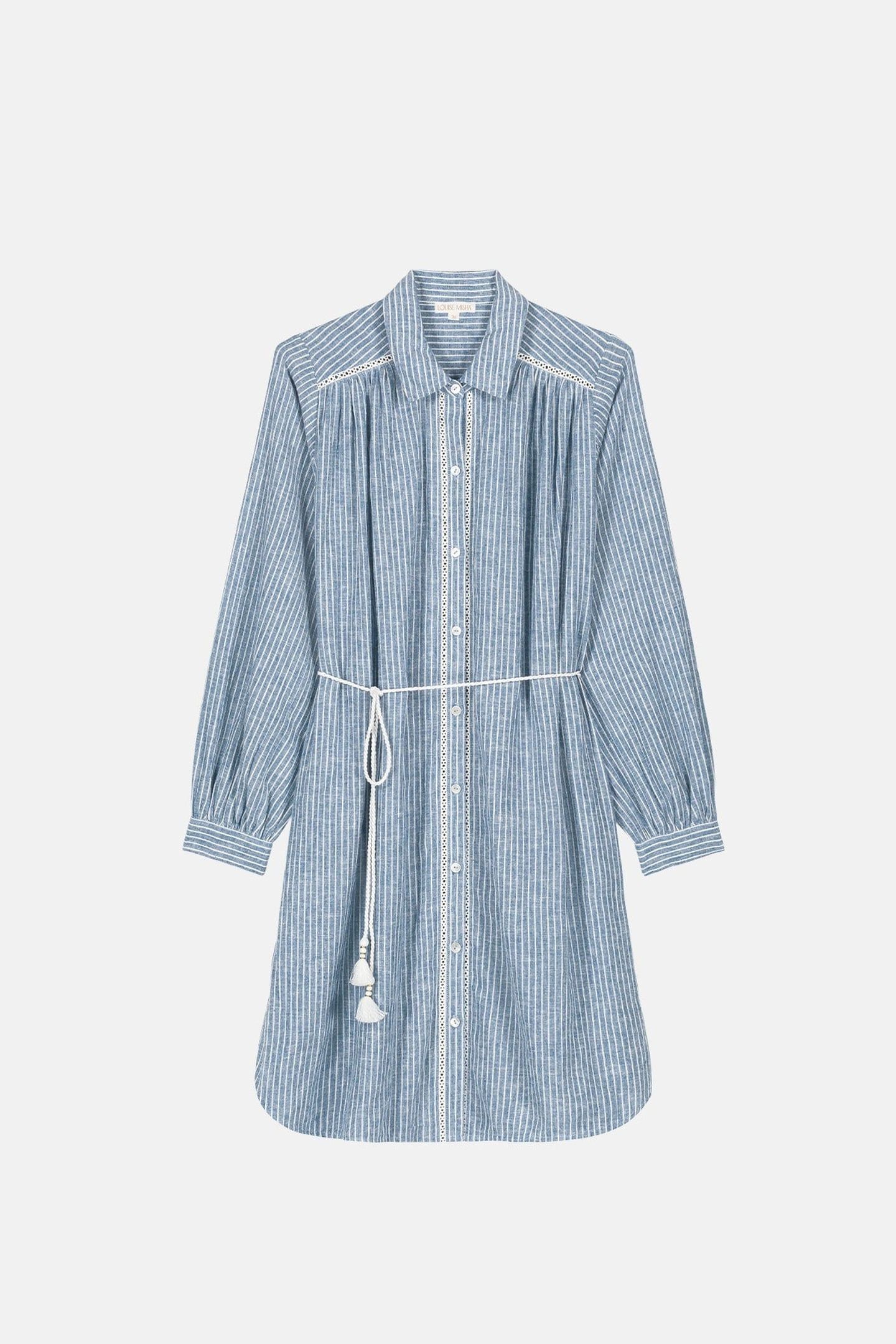 DRESS DIWALA BLUE ONDA STRIPES 4