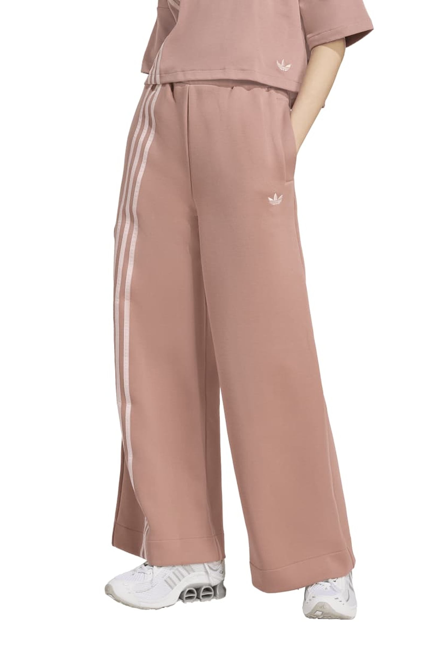 ORIGINALS OFF PLACED 3 STRIPES WIDE PANTS WARM CLAY 1
