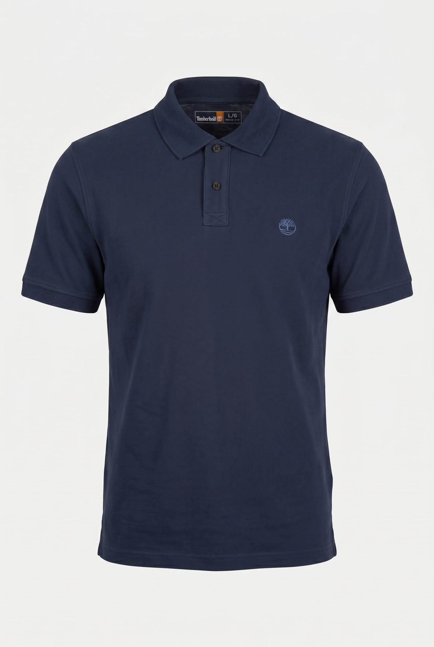 BRANDED COLLAR SHORT SLEEVE POLO NAVY 3
