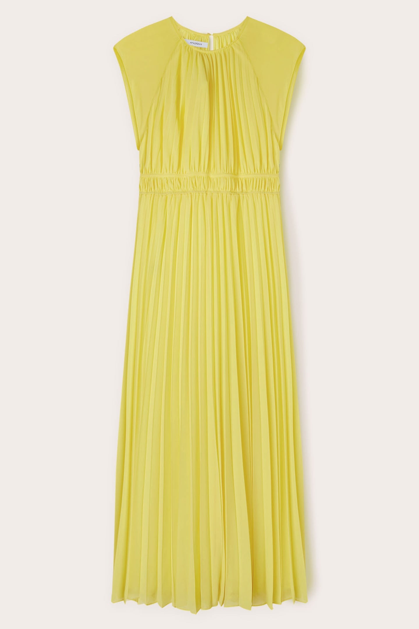 PLEATED LONG DRESS YELLOW 3