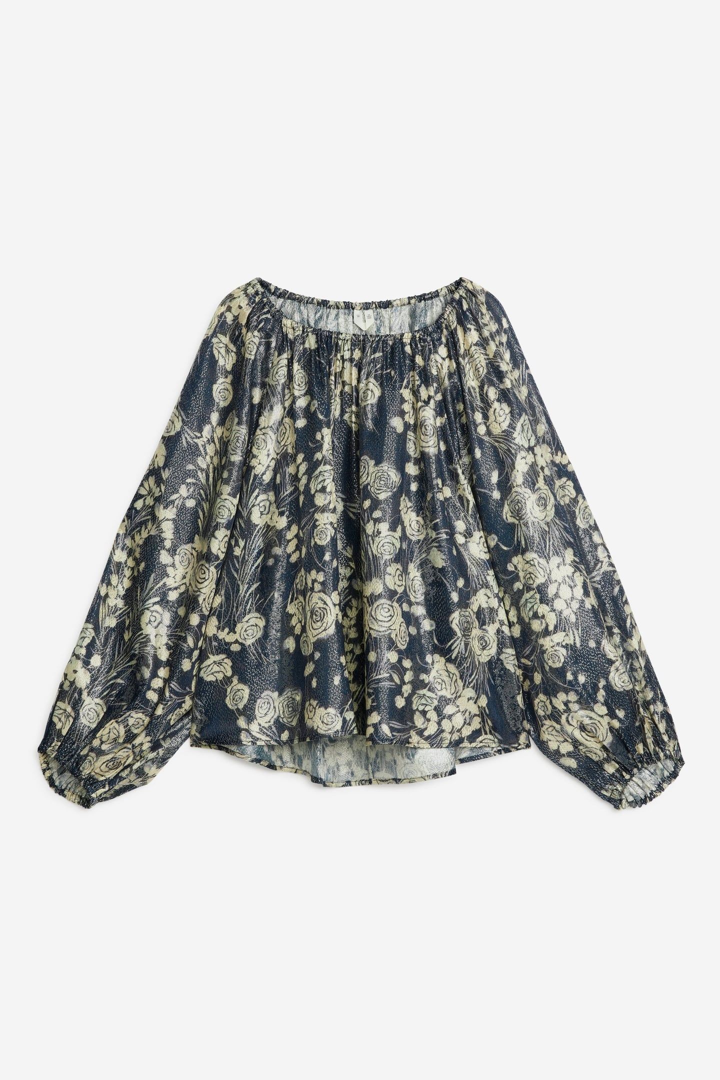 HEBE AOP METALLIC LUREX BLUE 3