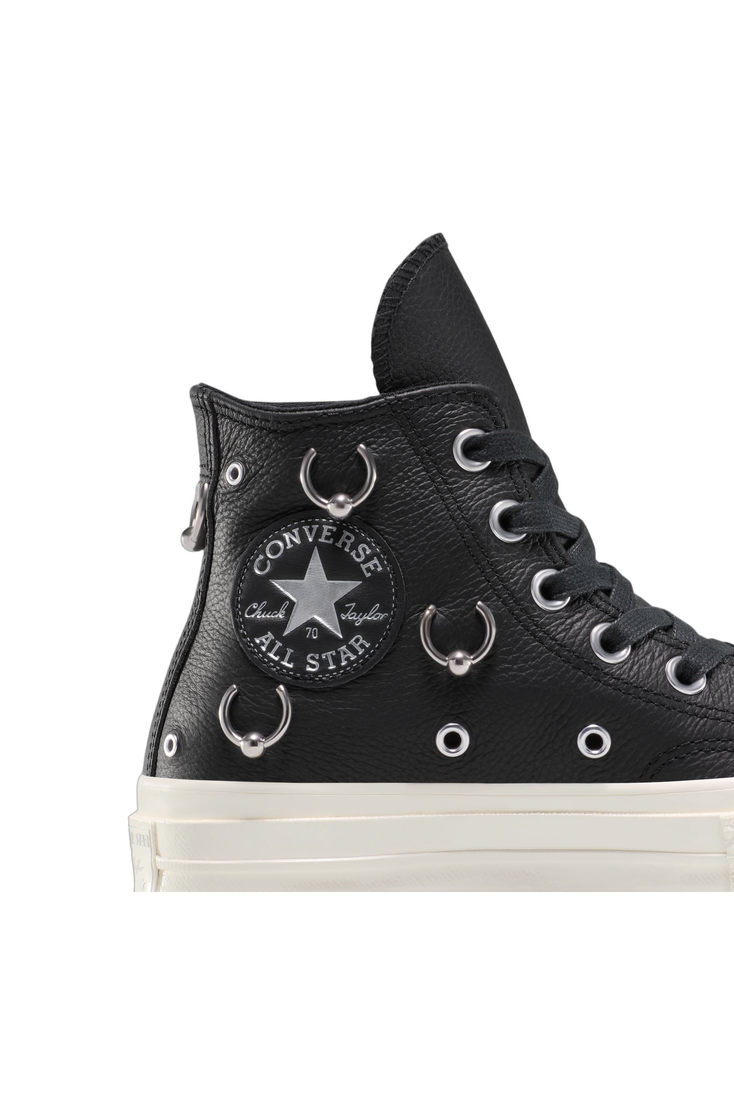 UNISEX CHUCK 70 HI BLACK/SILVER/EGRET 10