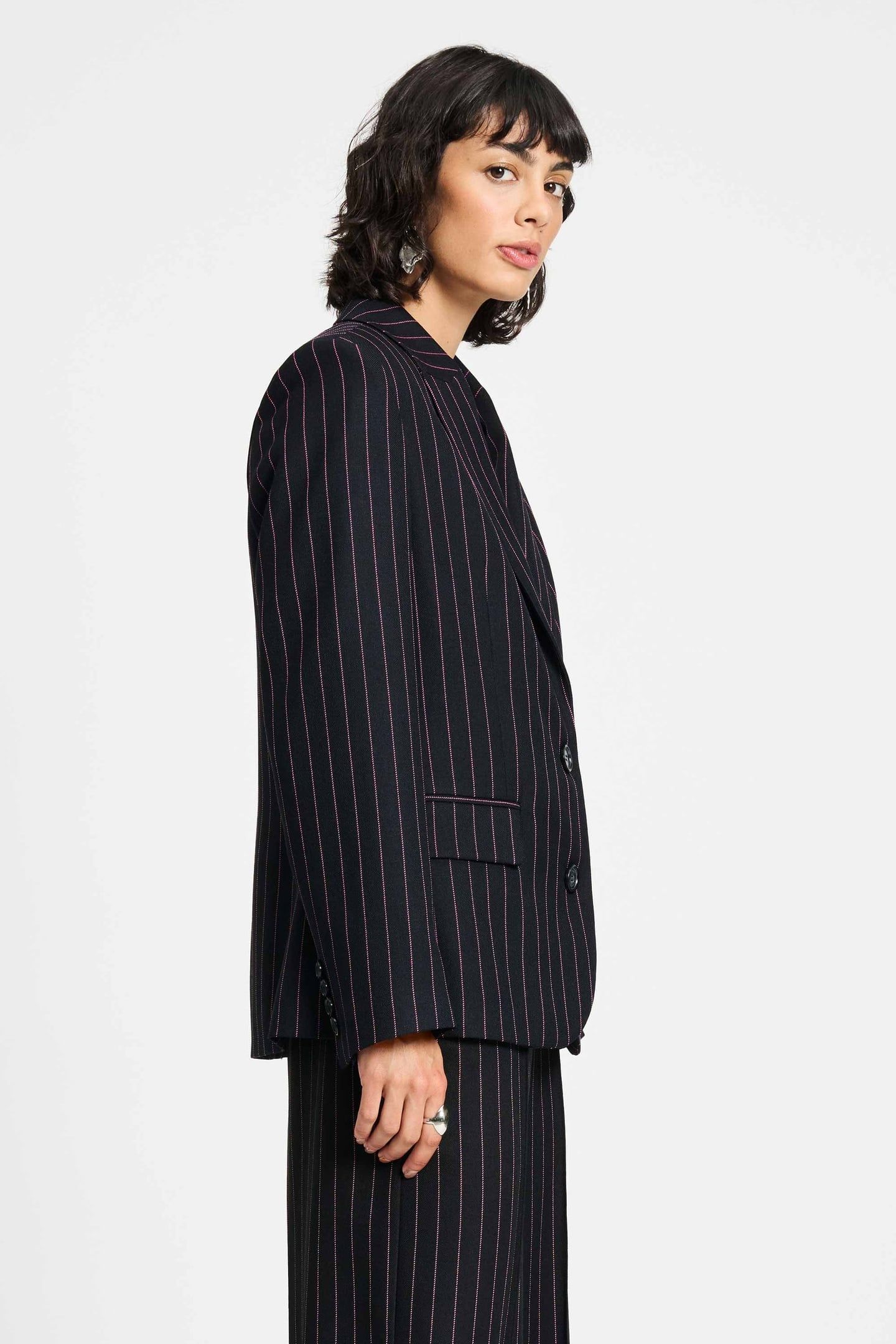 BLAZER - NOIR STRIPED 4
