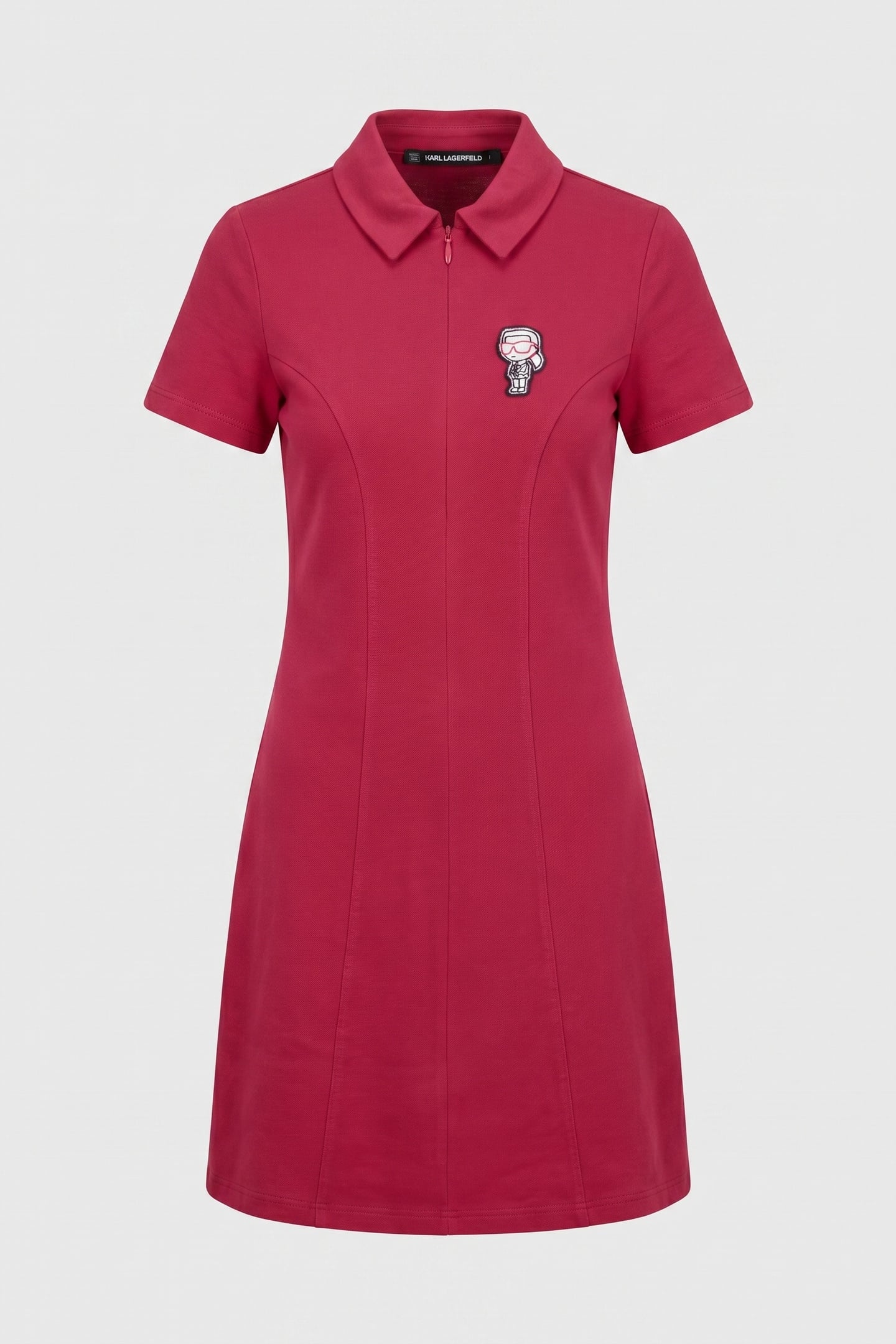 IKON SKETCH POLO ZIPPED DRESS PERSIAN RED 3