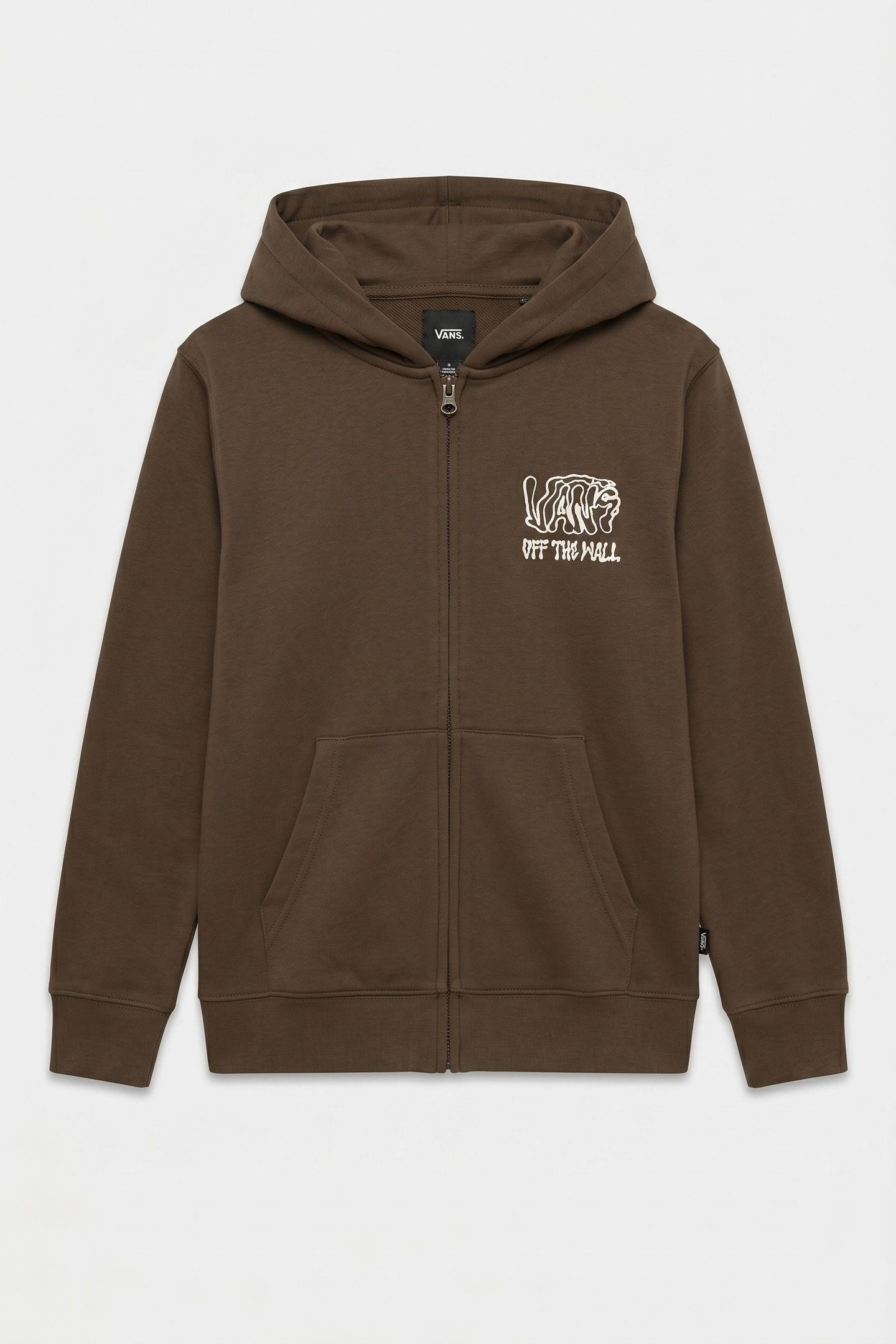 BOYS RIPPLED FULL ZIP COAL BROWN 2