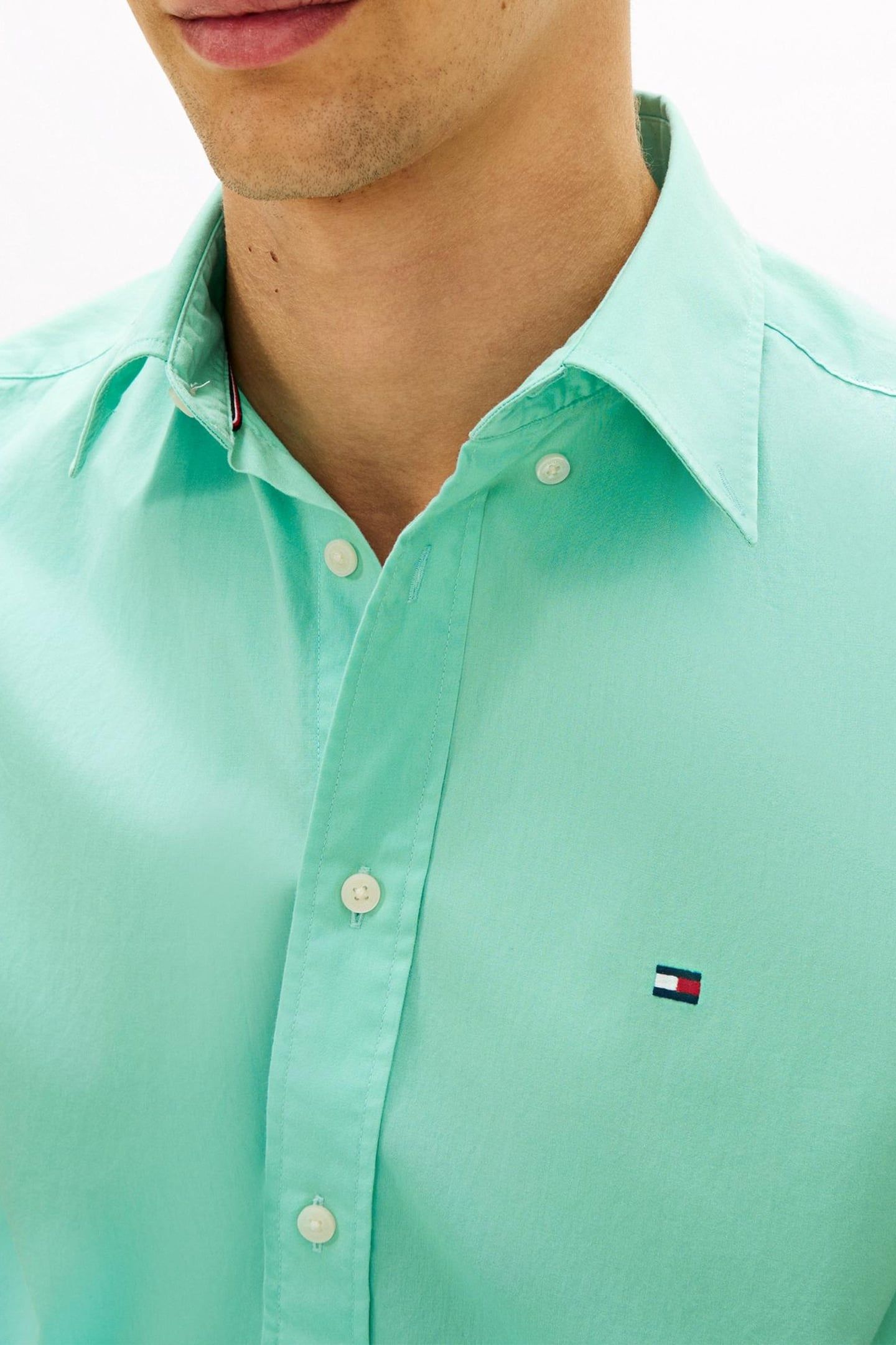 FLEX POPLIN SOLID S/S SHIRT ARCTIC AQUA 5