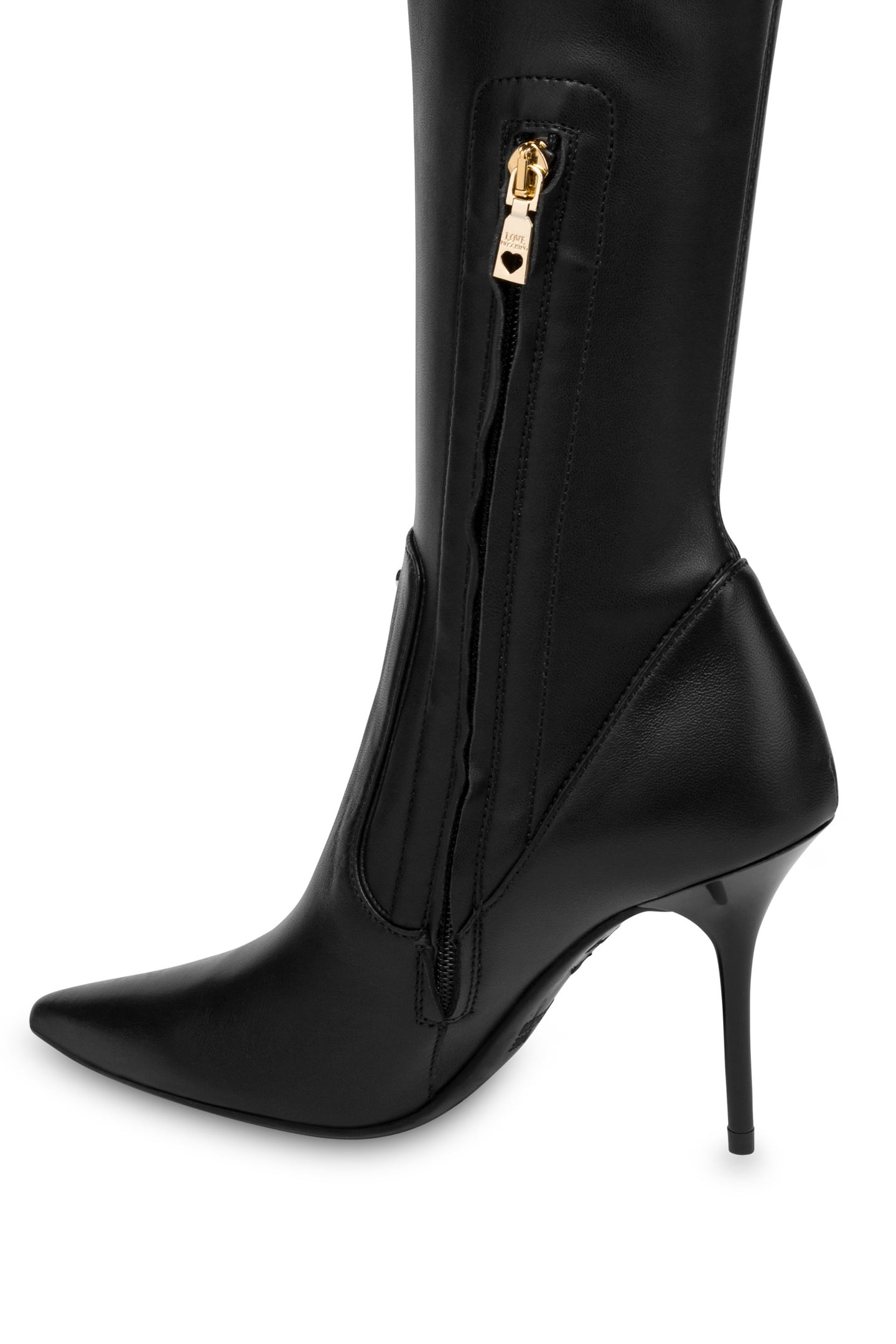 HEART STUD STRETCH BOOTS BLACK 3