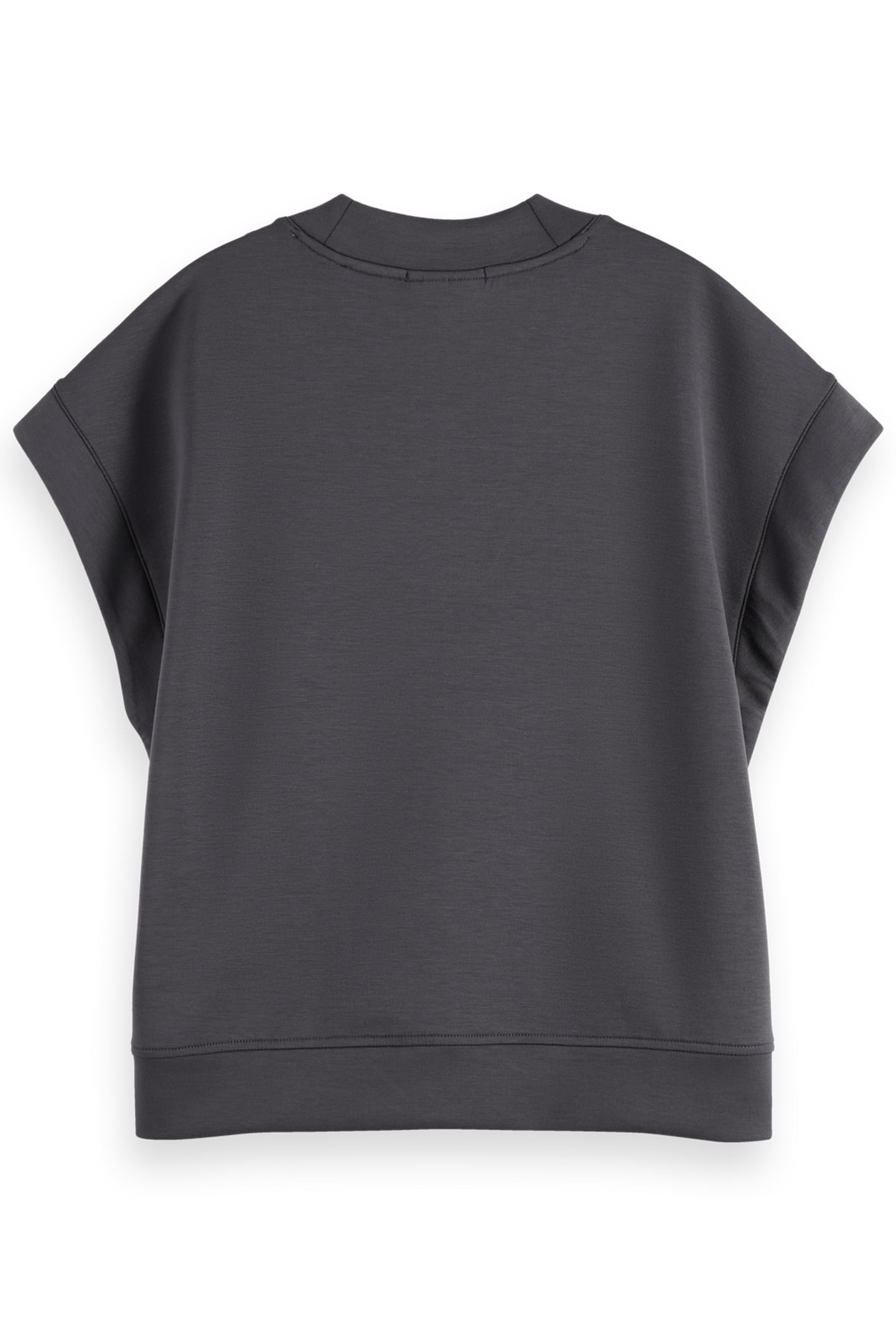 V-NECK SLEEVELESS MODAL SWEATSHIRT CHARCOAL ART 5
