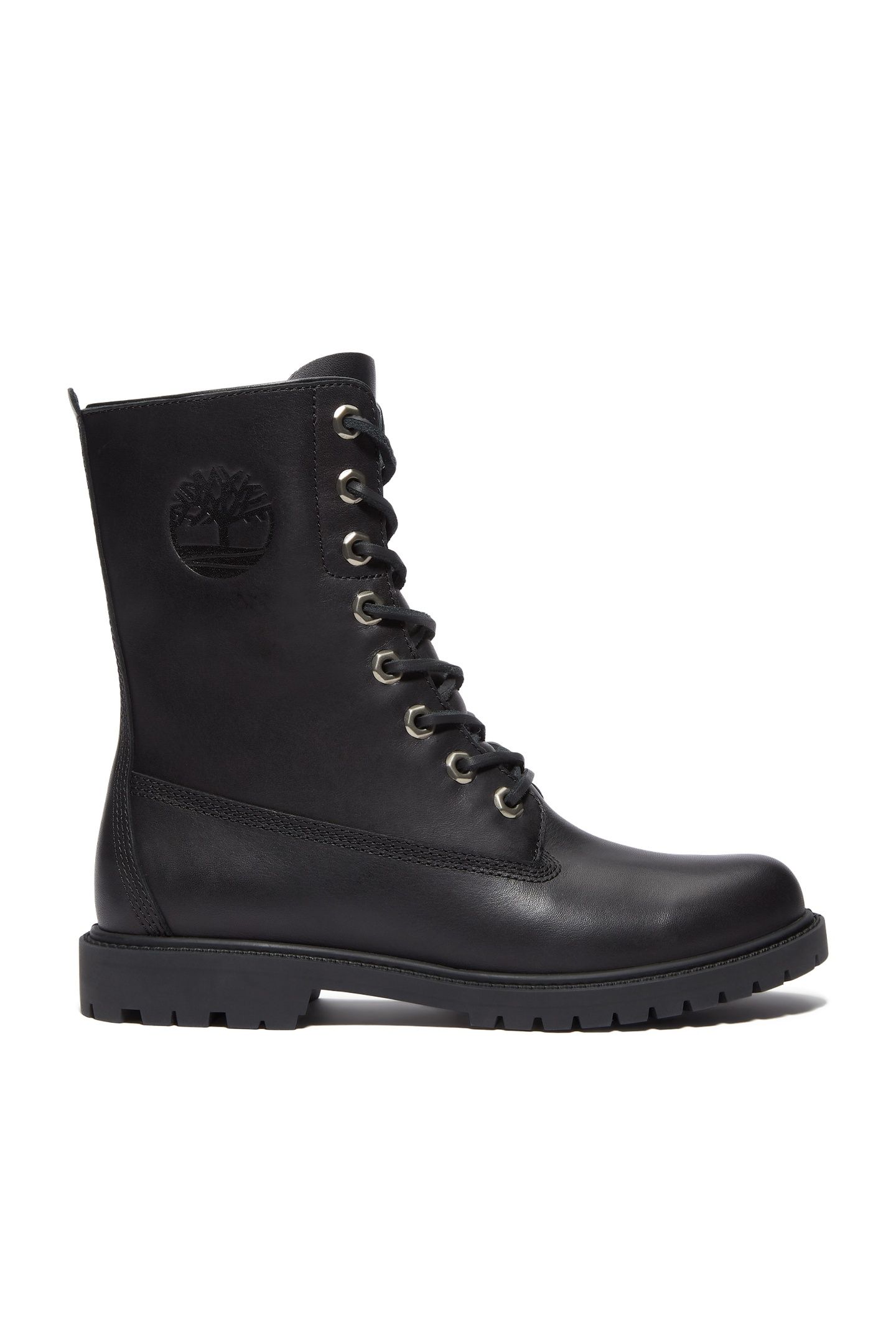 PREMIUM 8 INCH LACE UP WATERPROOF BOOT BLACK FULL GRAIN 1
