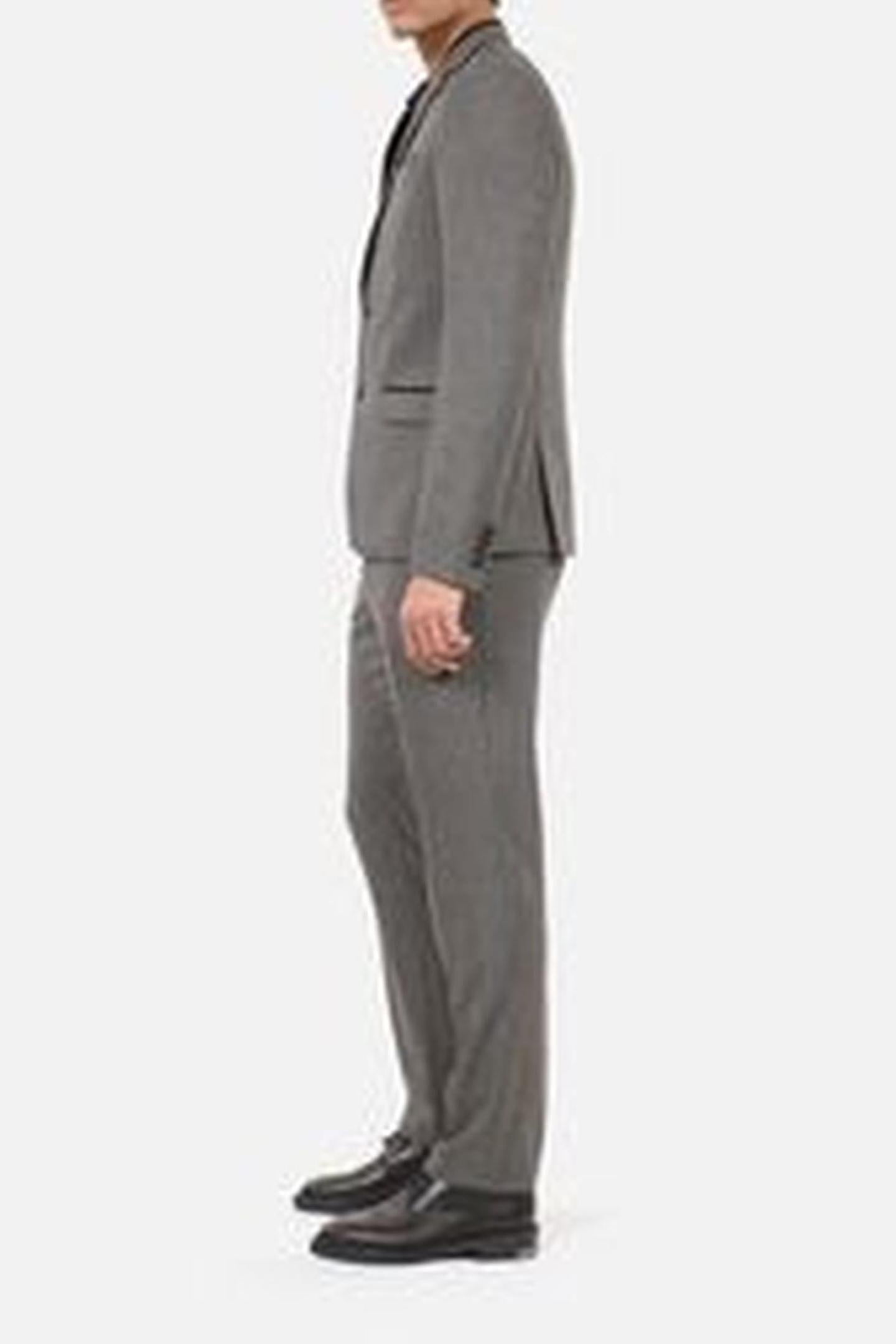CLASSIC DOUBLE-SLIT SUIT JACKET + SKULL RIVET BLACK GREY 7