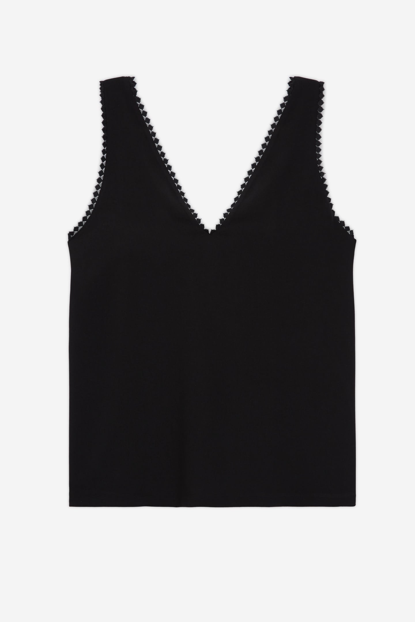 SLEEVELESS TOP WITH LACE DETAIL BLACK 5