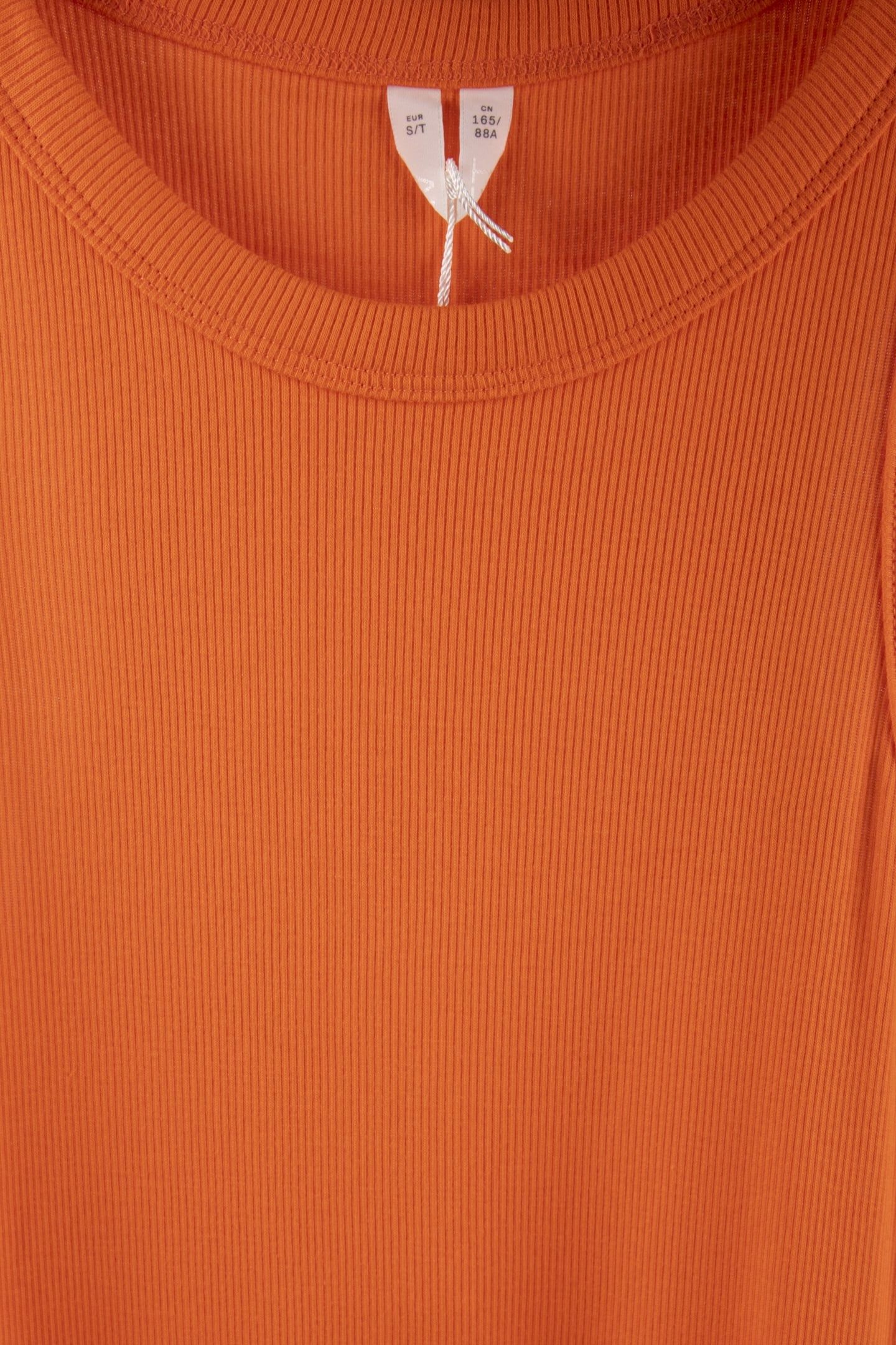 NAHARA COTTON RIB DRESS ORANGE 4