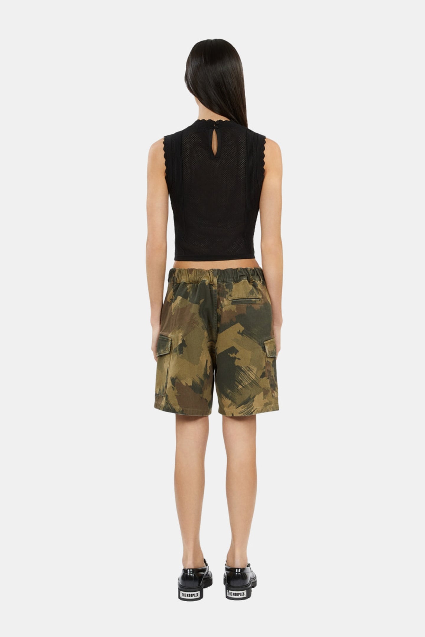 WIDE-LENGTH PLEATED AND LACED SHORTS CAMOUFLAGE_01 5