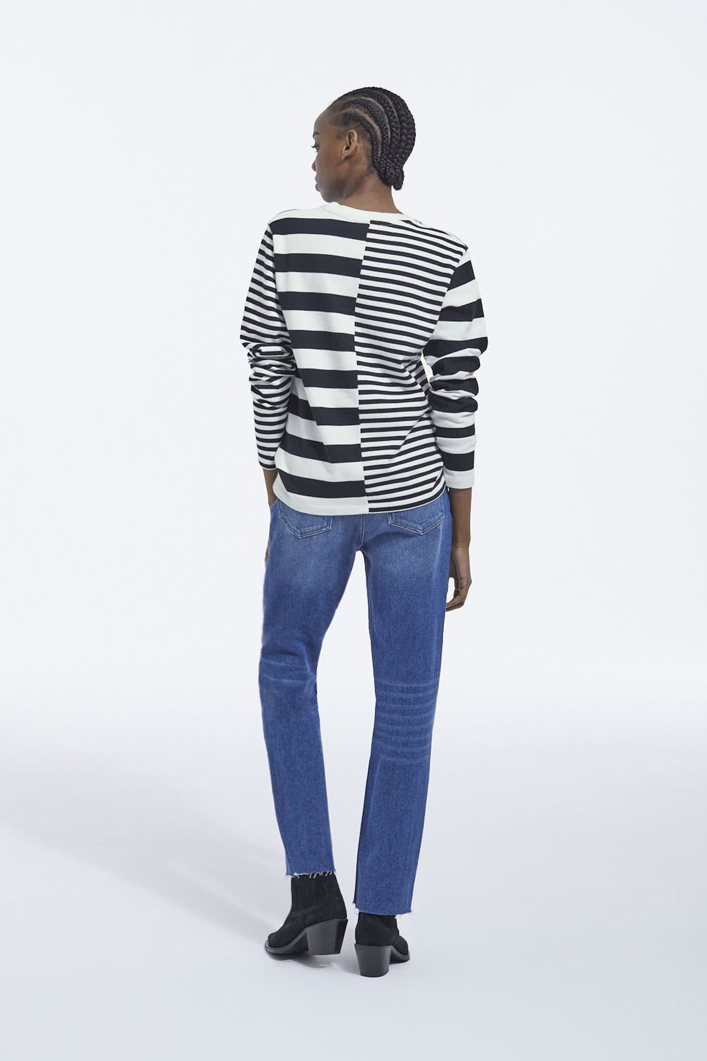 STRAIGHT-LEG DENIM PANTS WITH 5 POCKETS BLUE WASHED 4