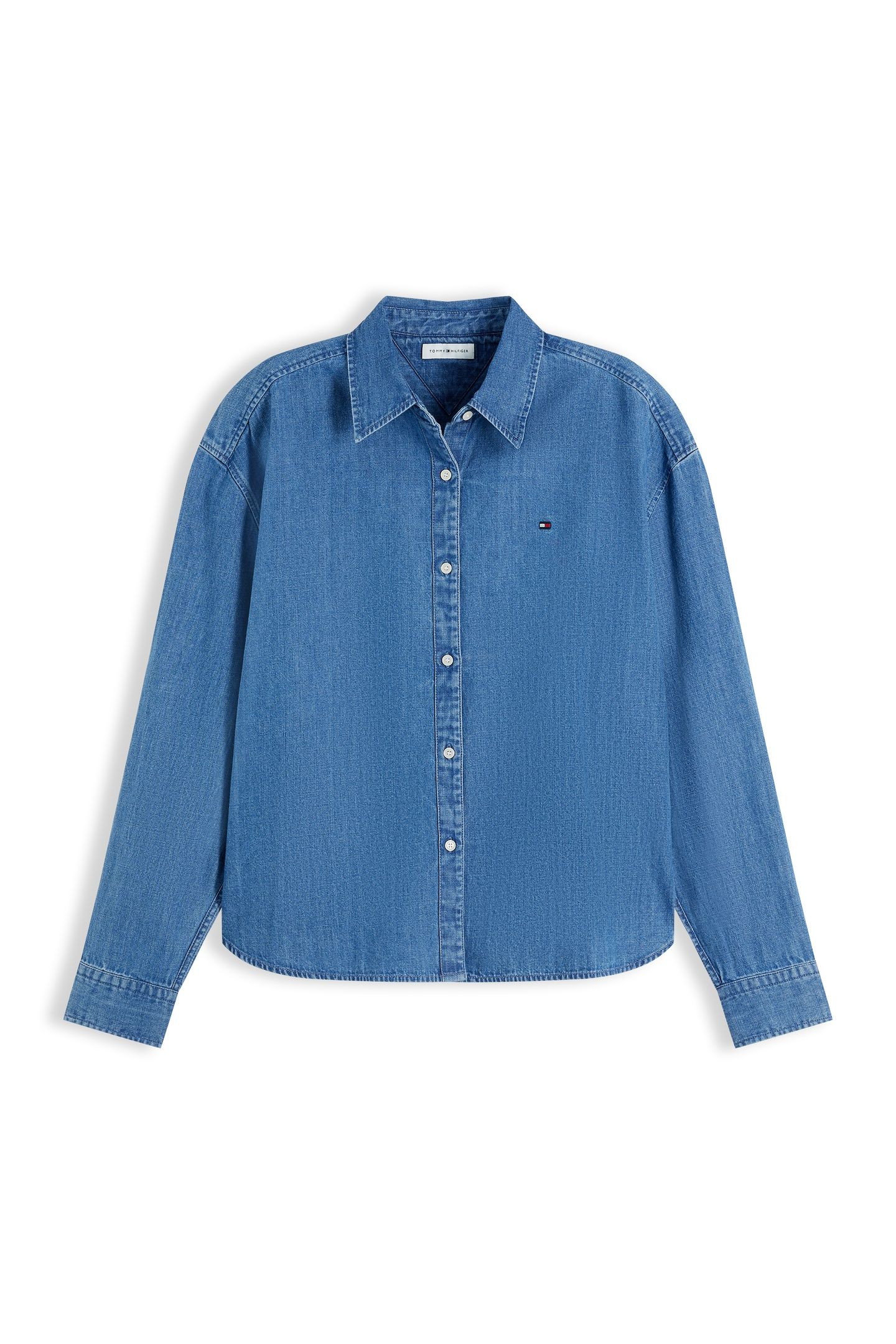 LIGHT DENIM BOXY SHIRT MID BLUE WASH 4