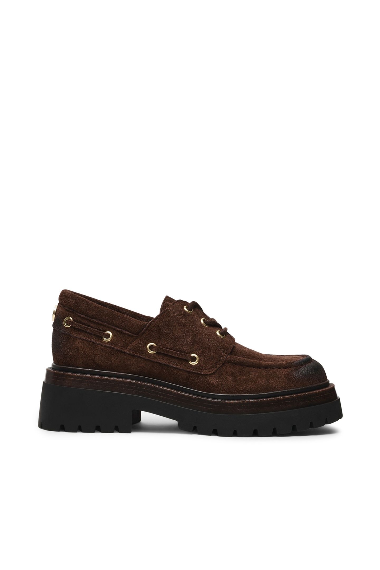DETROIT FLAT SHOES BROWN SUEDE 1