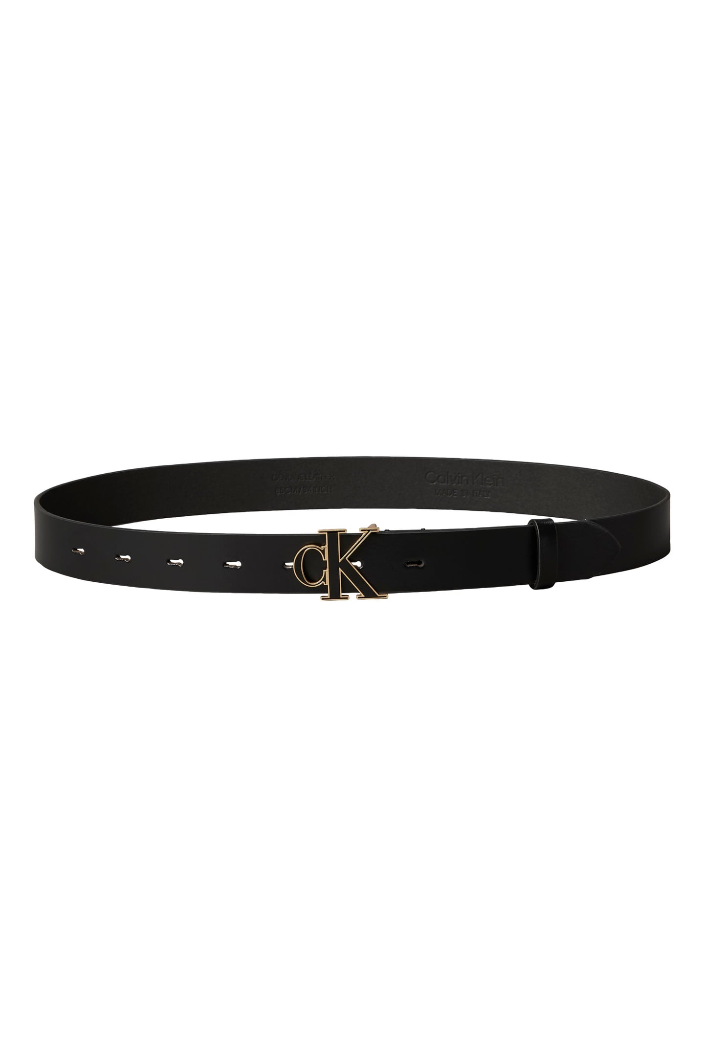 ROUND BUCKLE 30MM BELT BLACK/ANTIQUE LIGHT GOLD 2