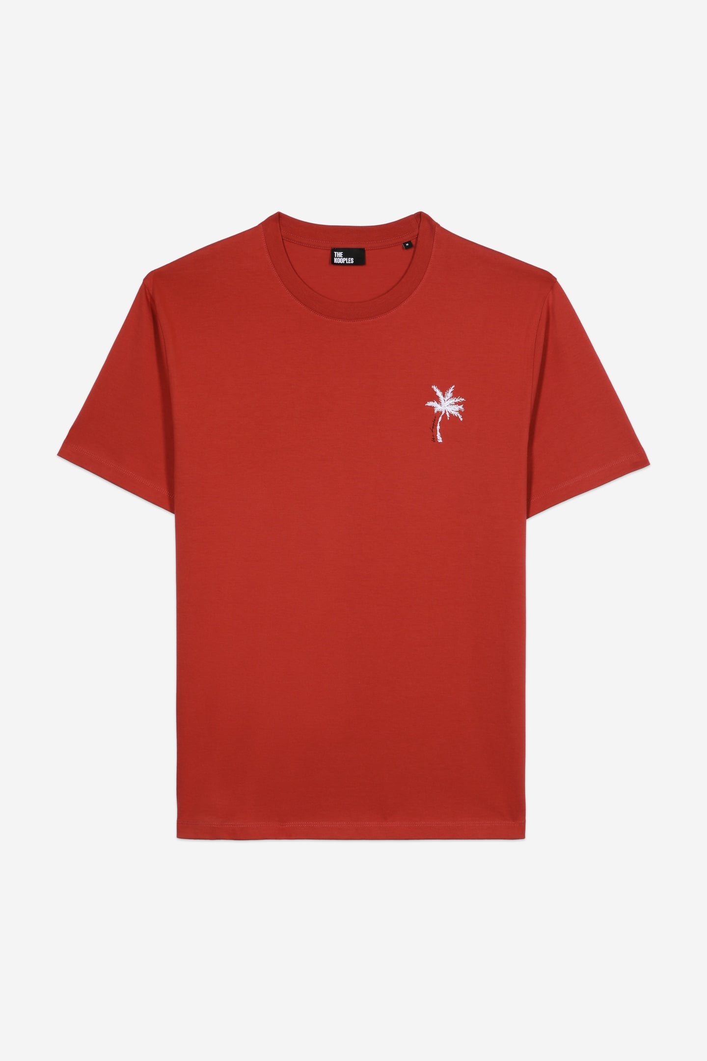 SHORT-SLEEVED T-SHIRT WITH PALM TREE EMBROIDERY RED BRIQUE 5