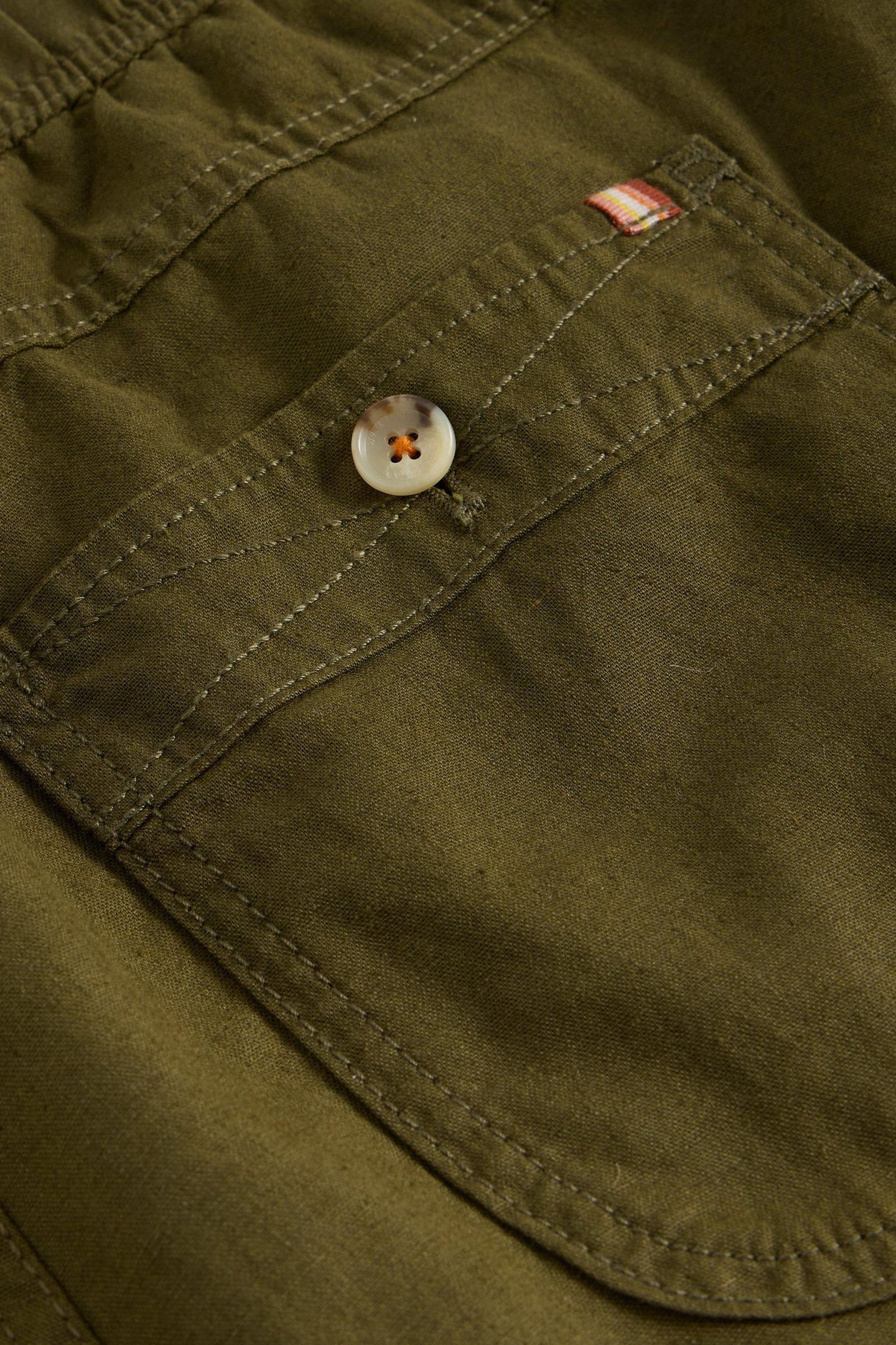 DRAWSTRING LINEN BLEND TROUSER KHAKI GREEN 4
