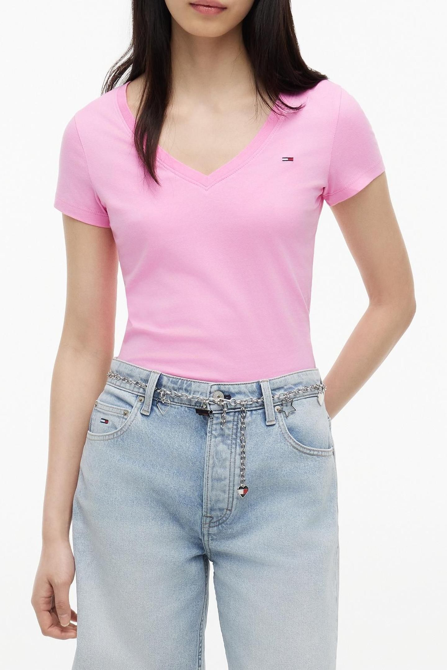2-PACK V-NECK TEE ECRU/PINK DAISY 3