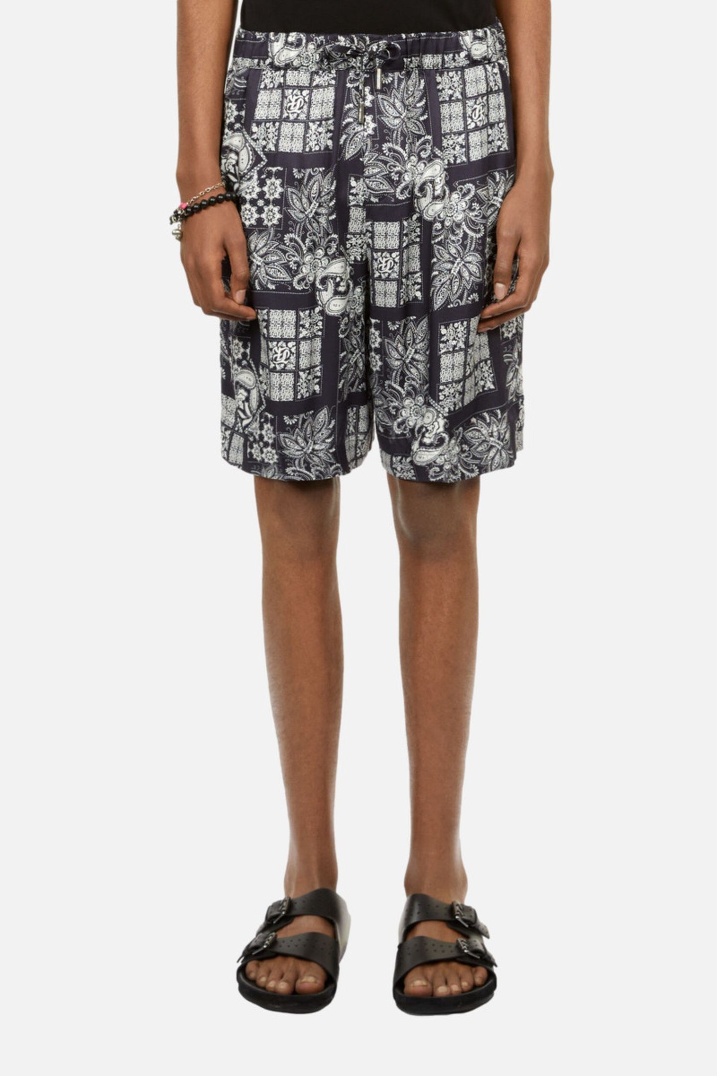 SHORTS WITH ELASTIC WAIST NAVY/WHITE 2