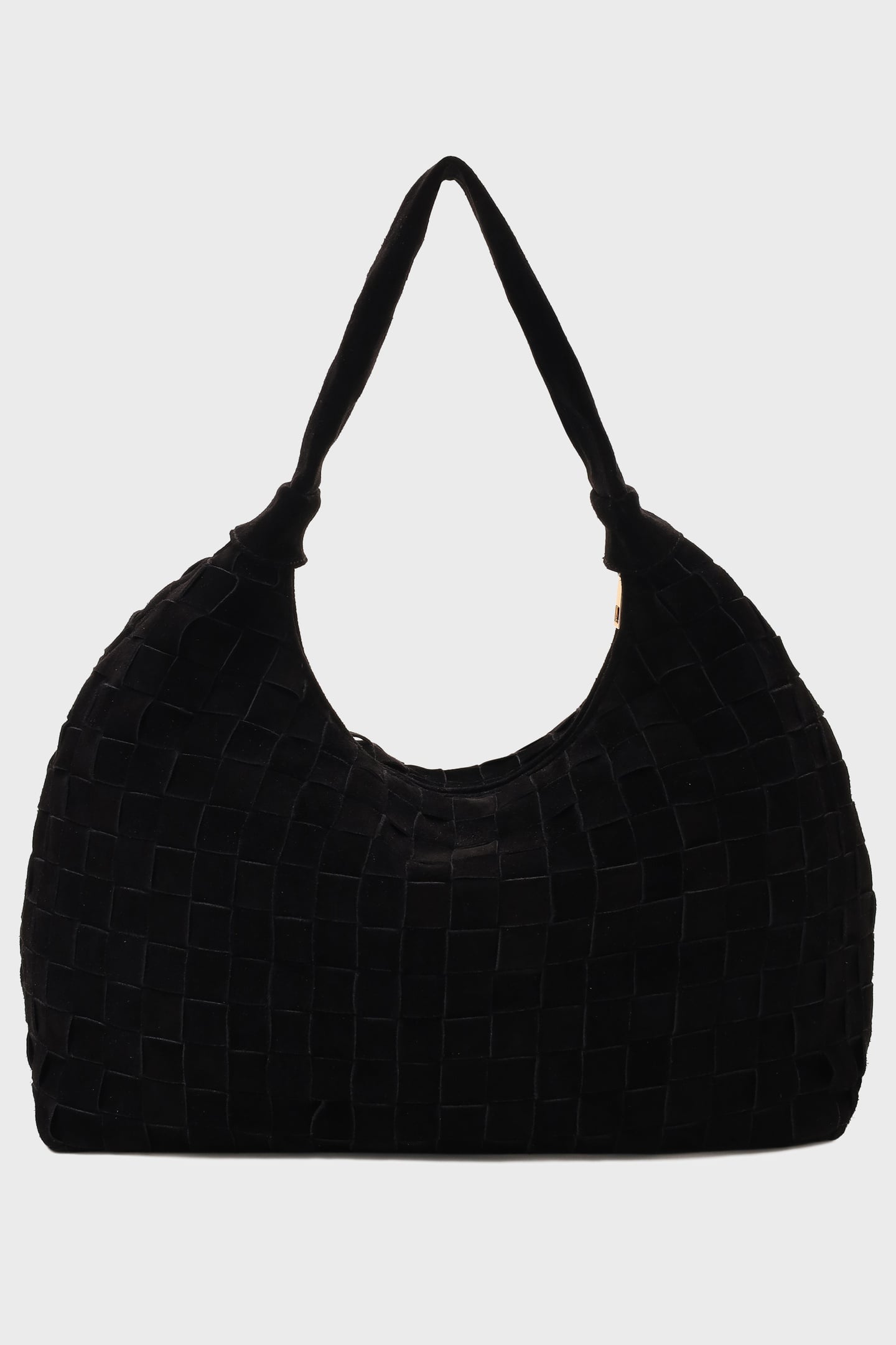 BIG DANDY BRAIDED SUEDE BLACK W. GOLD 4