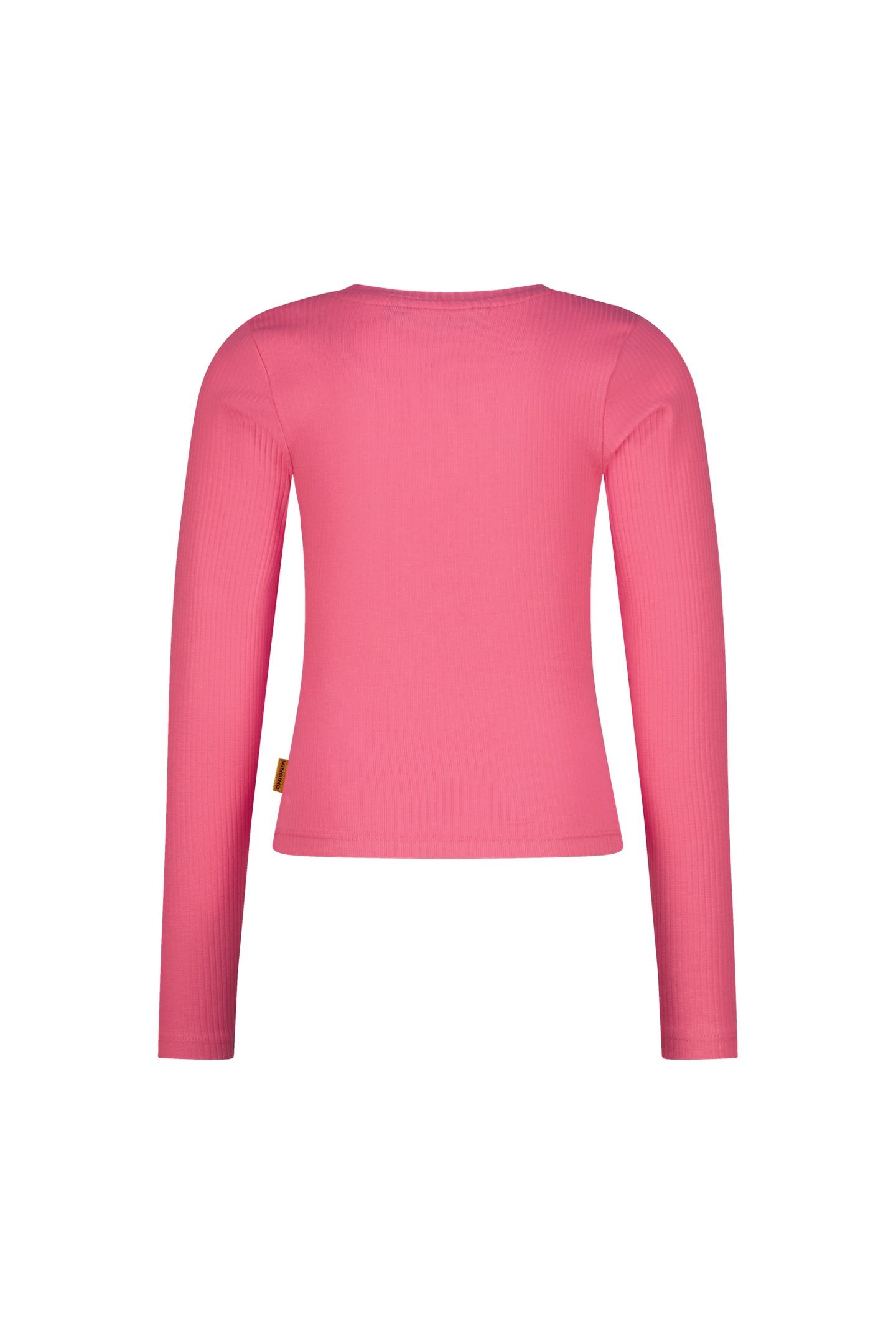 GIRLS BASIC RIB TOP T-SHIRT SANGRIA SUNSET 3