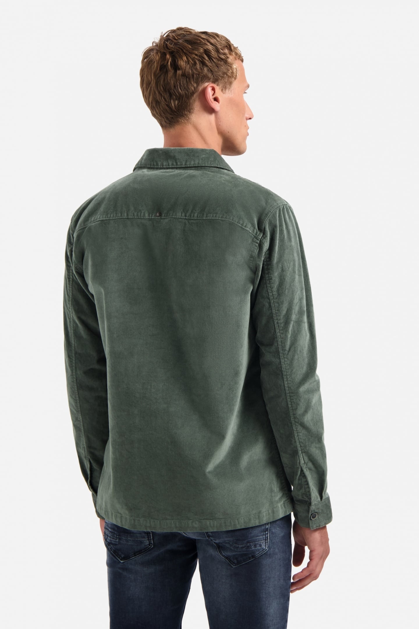 OVERSHIRT BUTTONS TWILL DARK GREEN 3