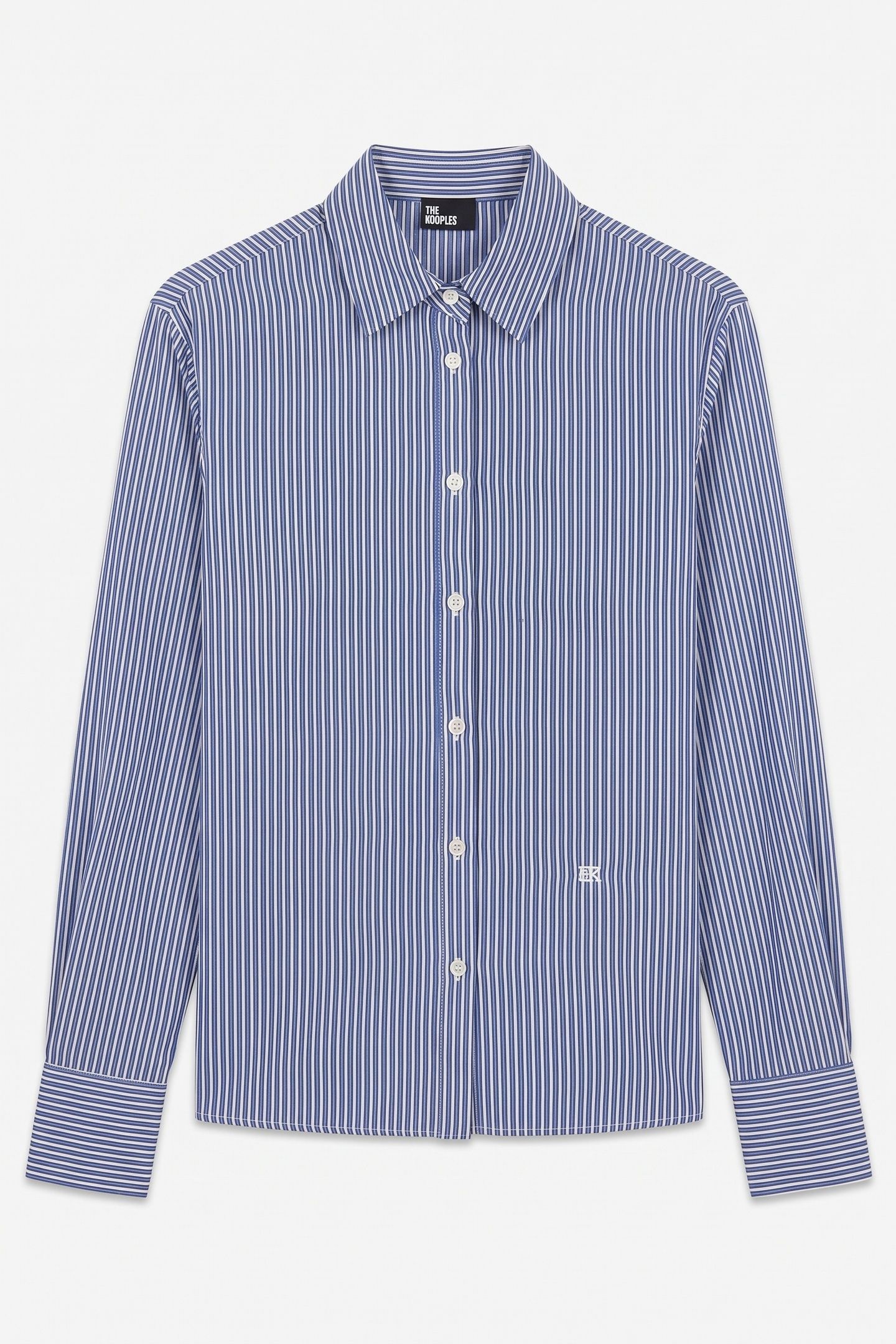 LONG-SLEEVED SHIRT WITH CLASSIC COLLAR BLUE WHITE 3