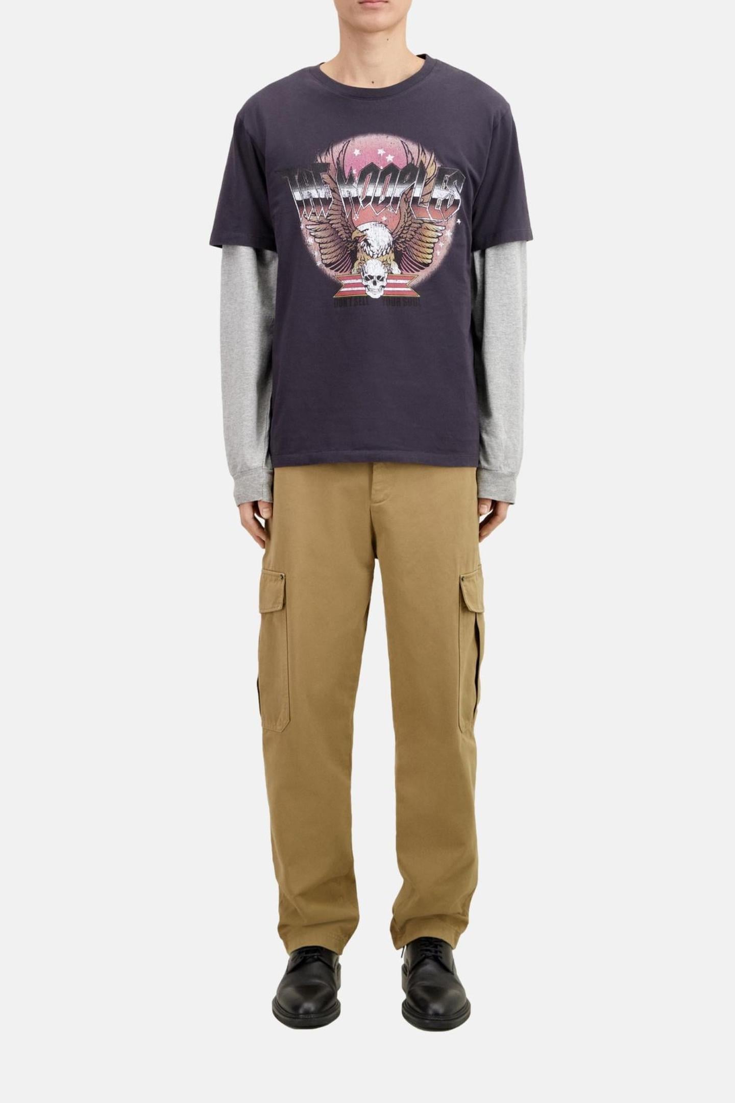 T-SHIRT WITH VINTAGE PRINT ON THE FRONT CARBONE 2