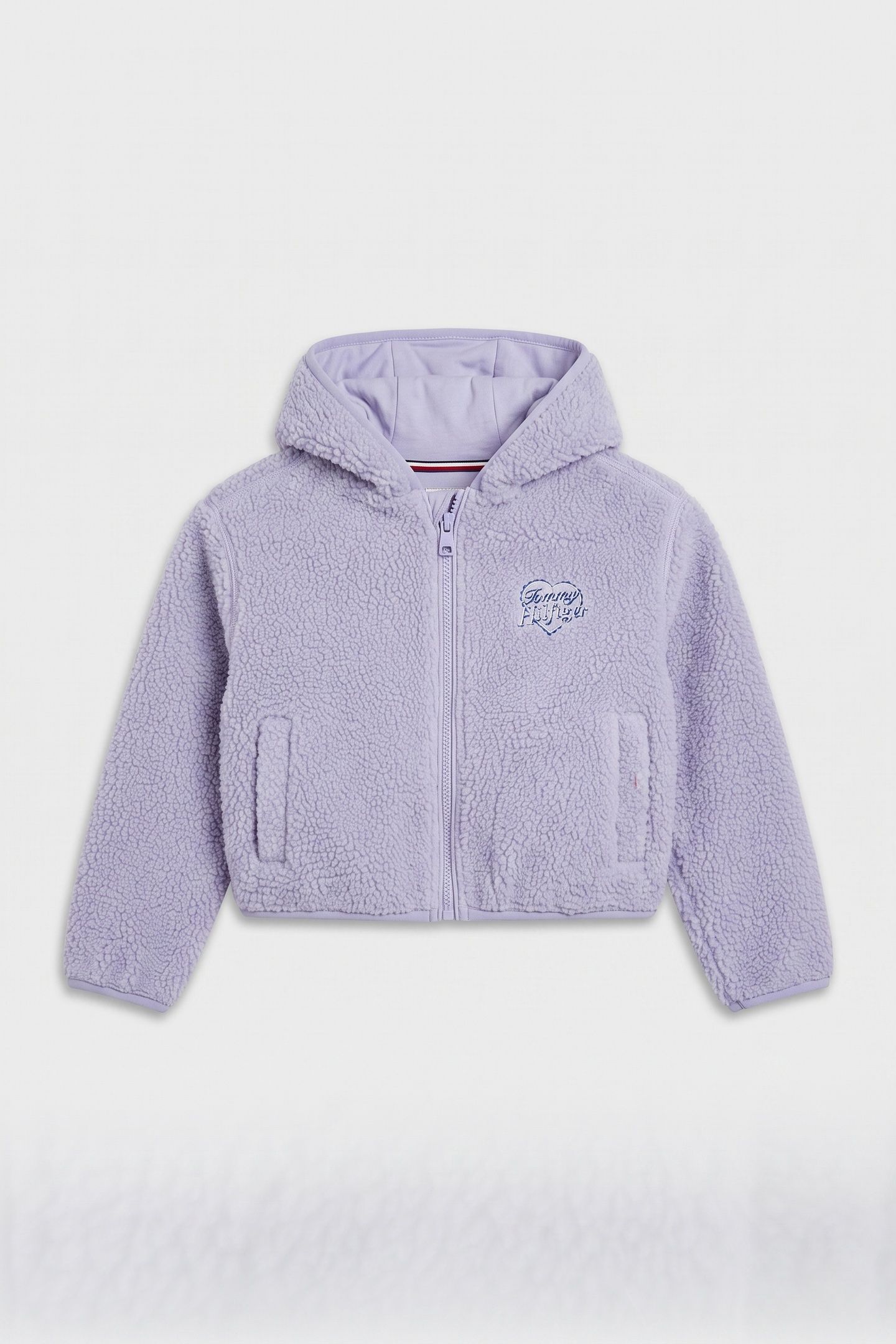 GIRLS POLAR FLEECE EMB ZIP PERIWINKLE DUSK 2