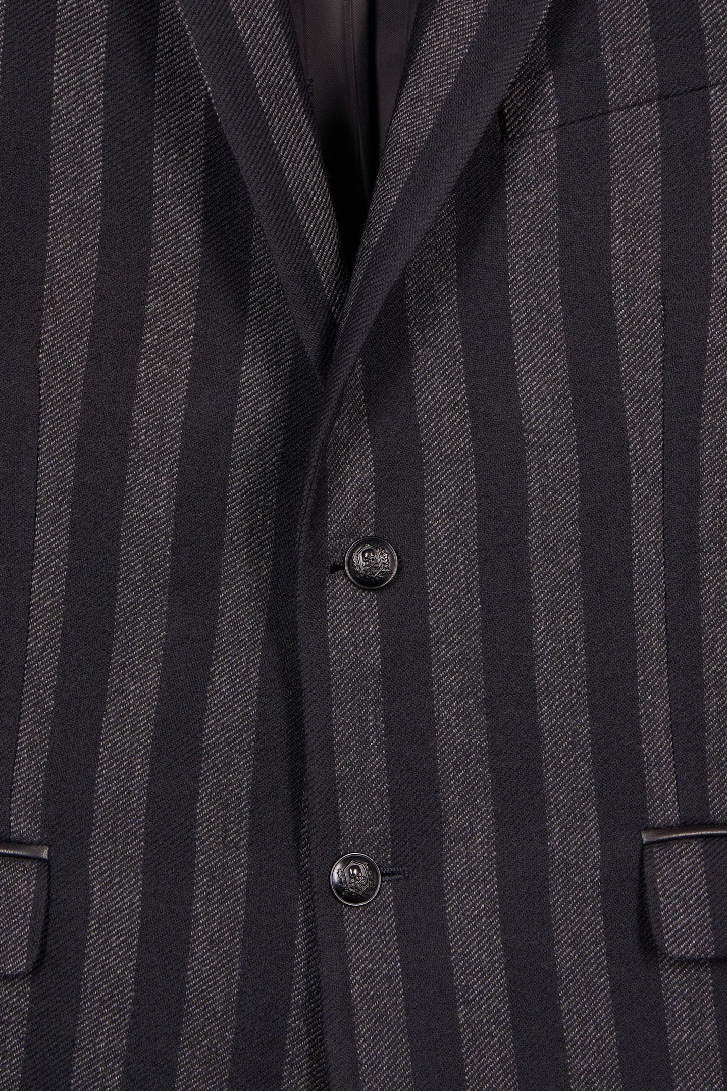 STRAIGHT-CUT JACKET WITH 3 BUTTONS & 3 POCKETS BLACK GREY 11
