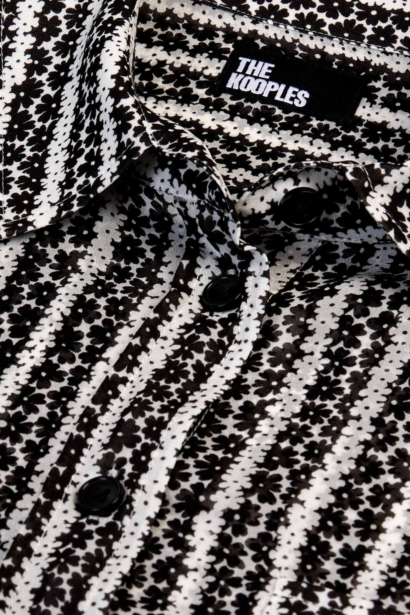 LONG-SLEEVED GEORGETTE SHIRT BLACK WHITE 6
