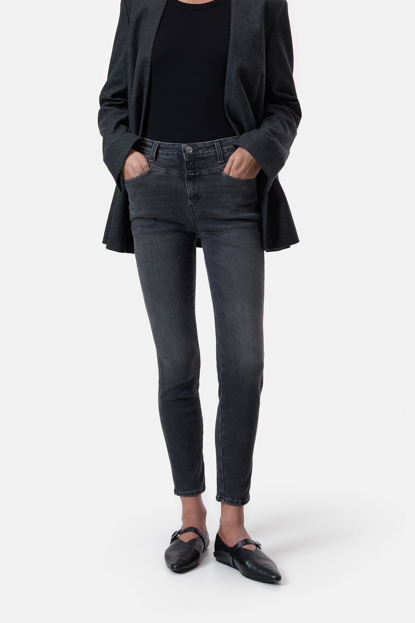 SKINNY PUSHER JEANS DARK GREY 1