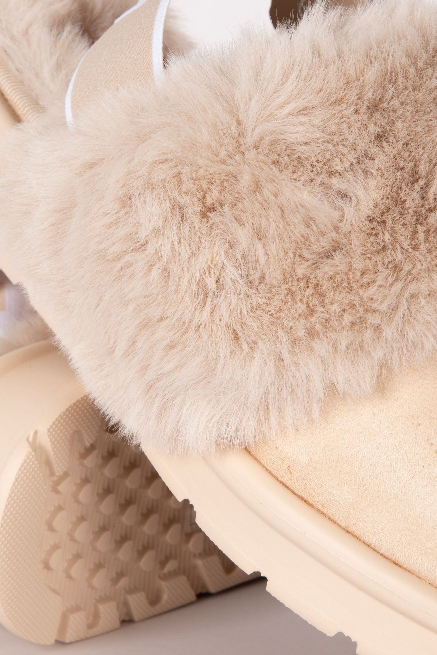 VELOUR MULE ELASTIC LOGO BAND BEIGE 5