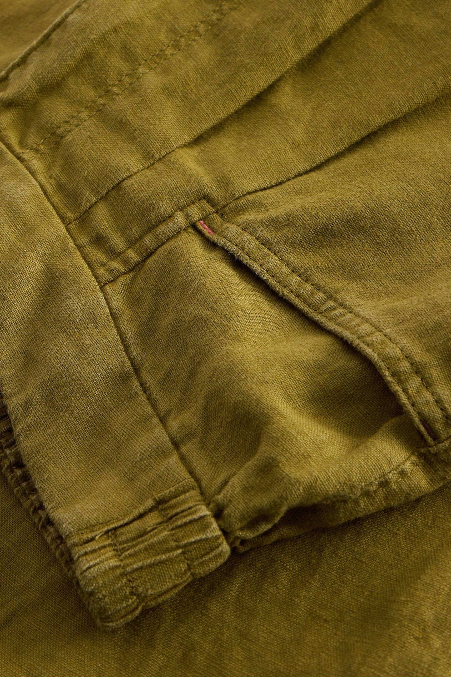 ROWENA LINEN TROUSER KHAKI GREEN 6