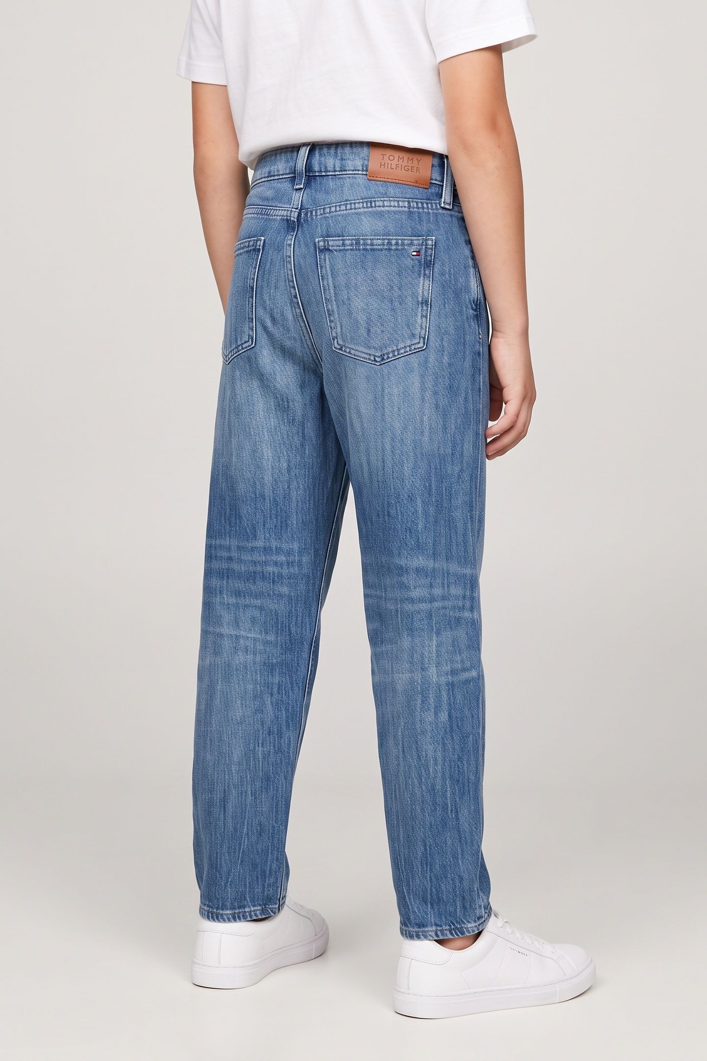 GIRLS BARREL WASHED JEANS DENIM MEDIUM SOFT 3