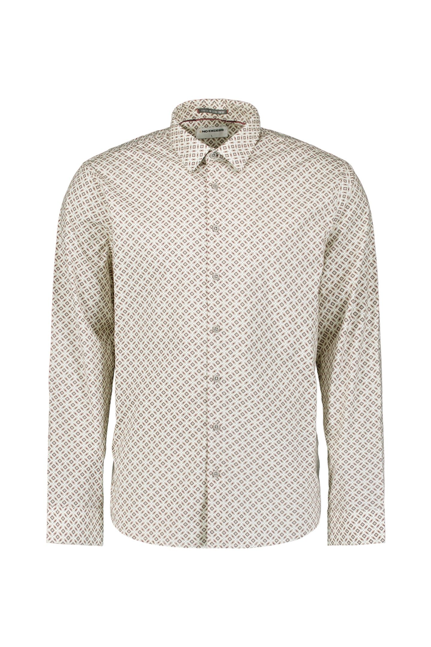 SHIRT STRETCH ALLOVER PRINTED OLD PINK 1