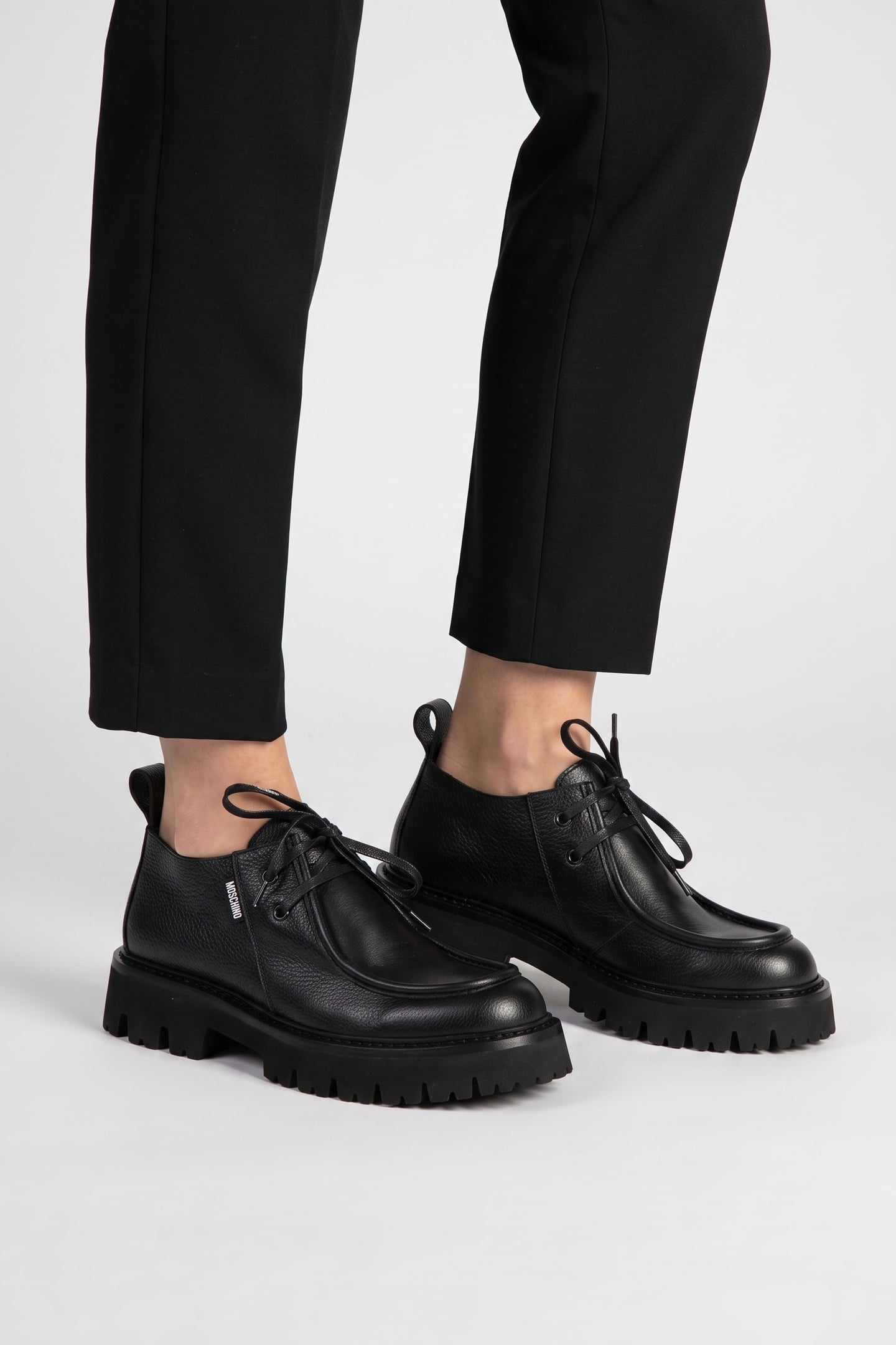 CALFSKIN LACED UP BLACK 3