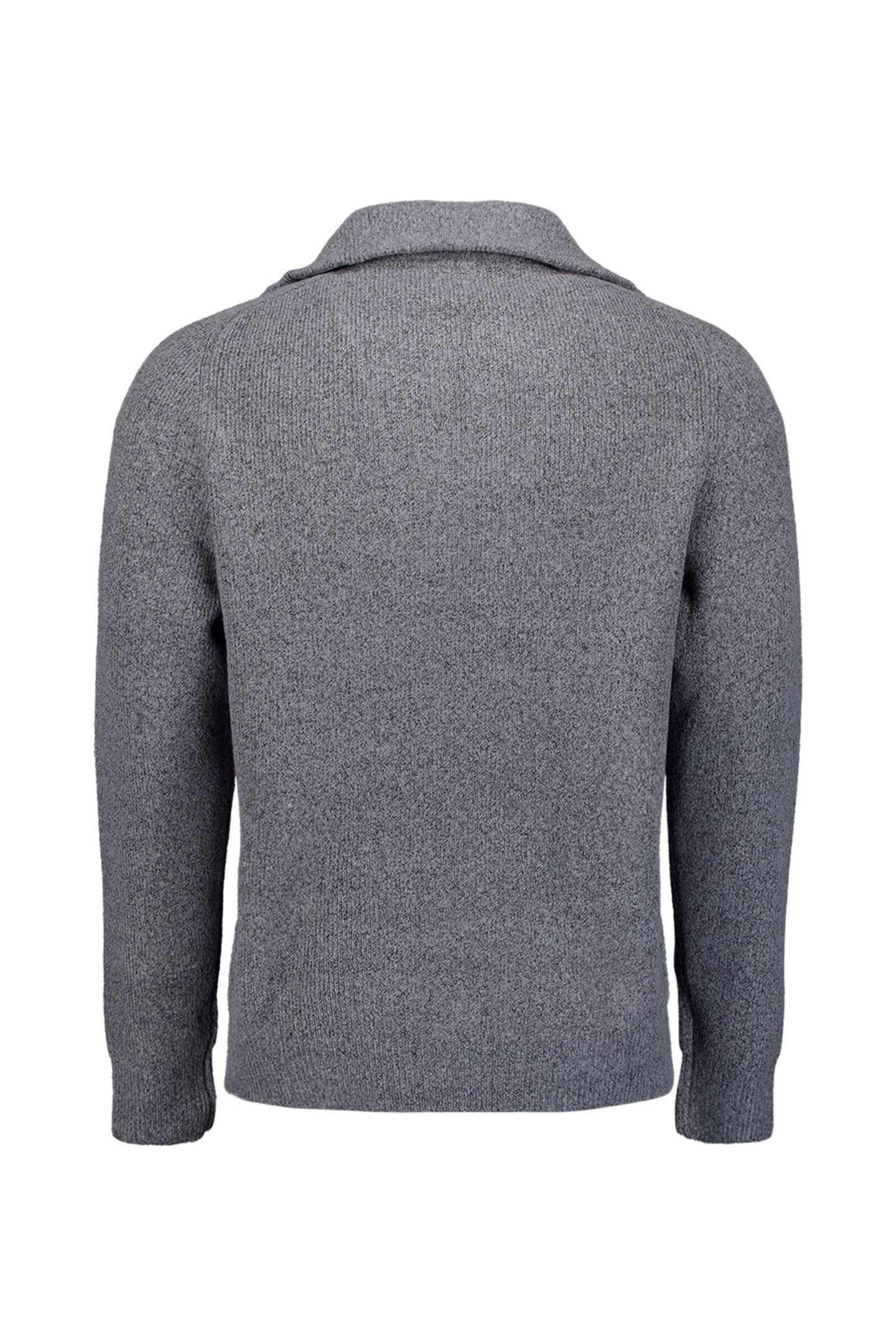 PULLOVER WING COLLAR HALF ZIP SOFT WOOLBLEND WASHED BLUE 5