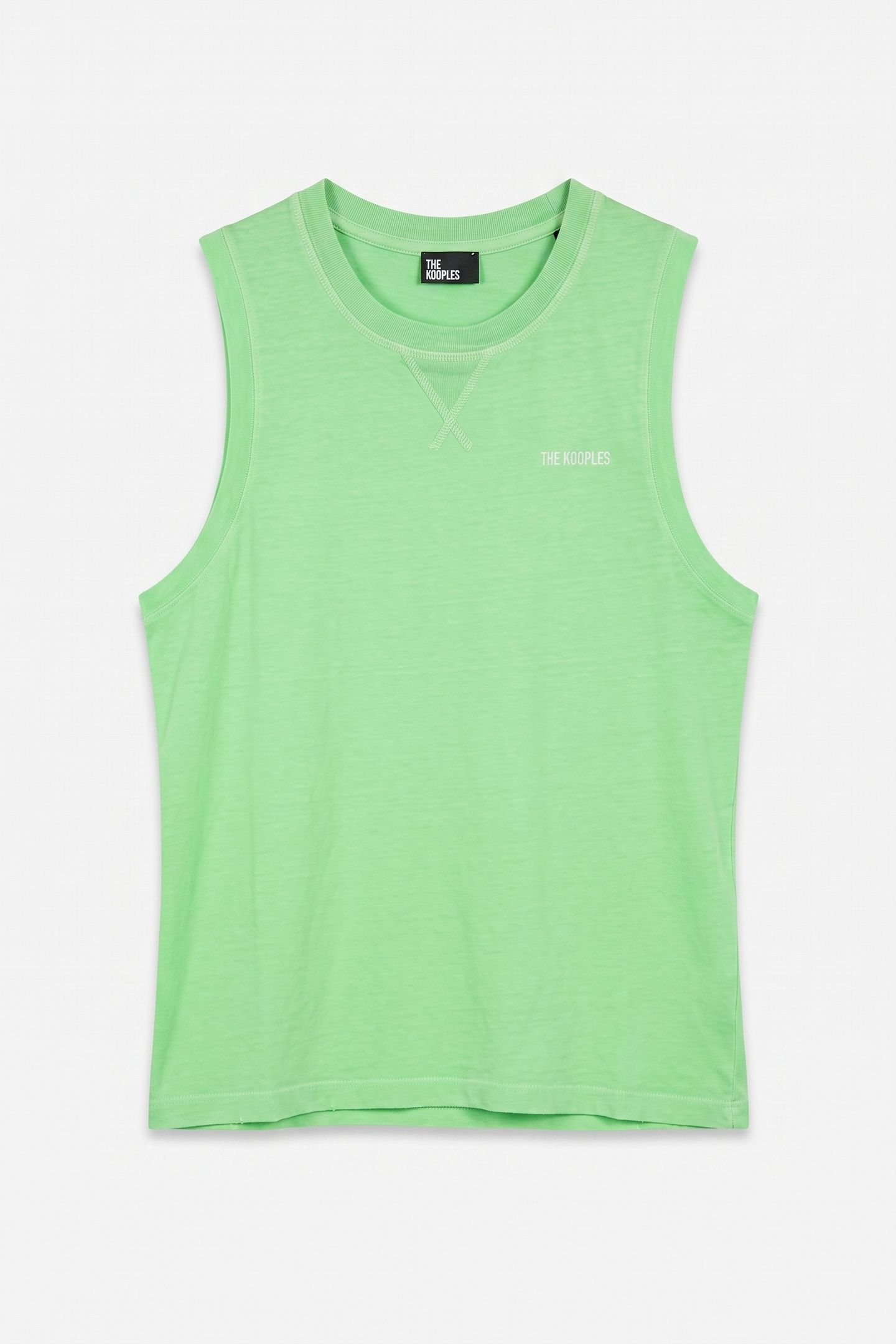 VINTAGE NEON SLEEVE-LESS T-SHIRT VERT FLUO 3