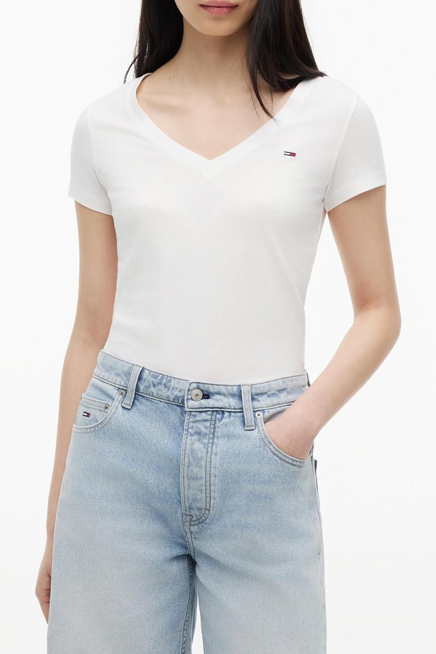 2-PACK V-NECK TEE ECRU/PINK DAISY 5