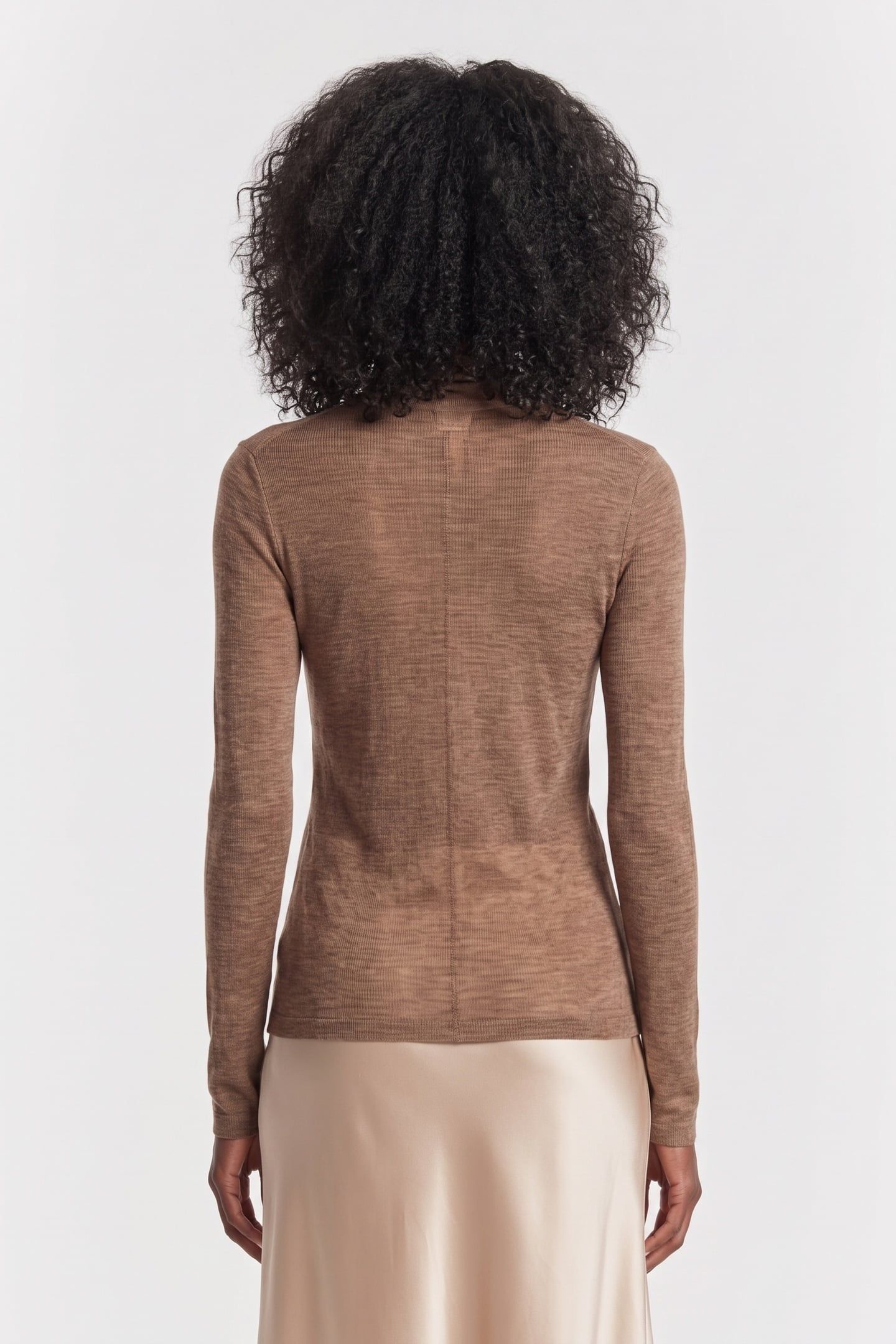 MALENA WOOL RIB TURTLENECK BEIGE 2