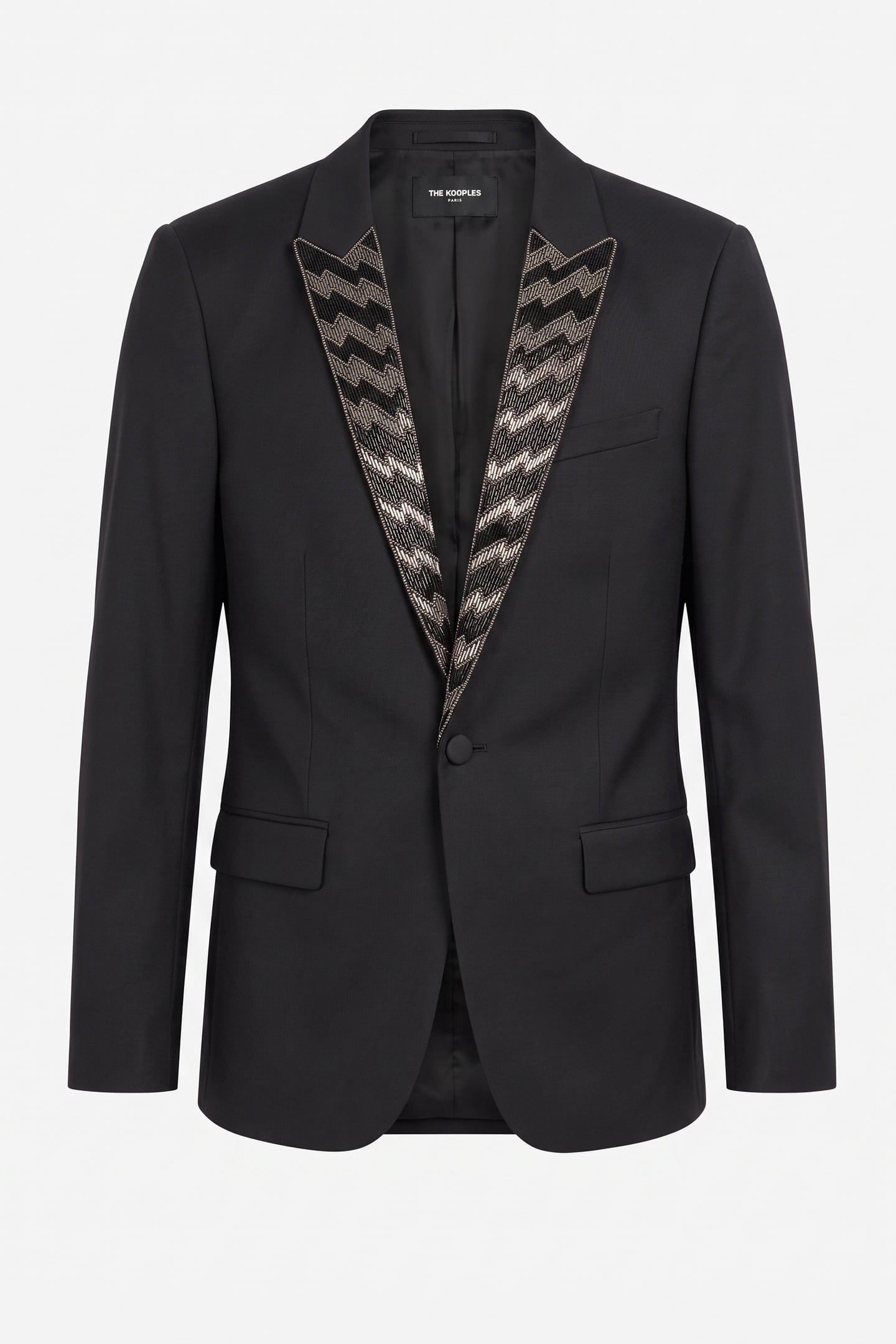 EMBROIDERED JACKET WITH LAPELS BLACK 3