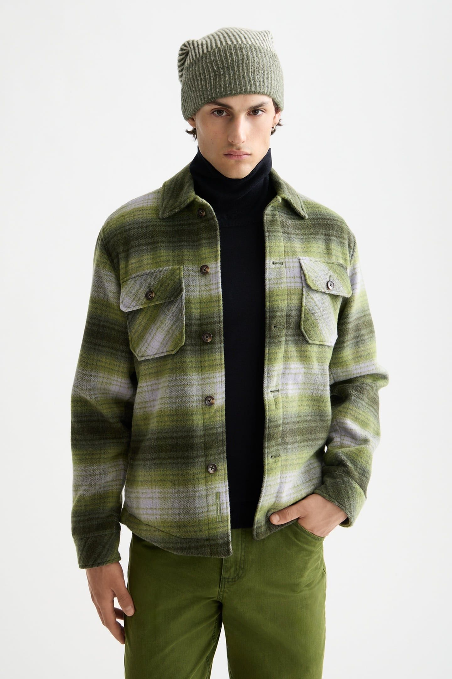 CHECK OVERSHIRT THYME / CALLA GREEN CHECK 1