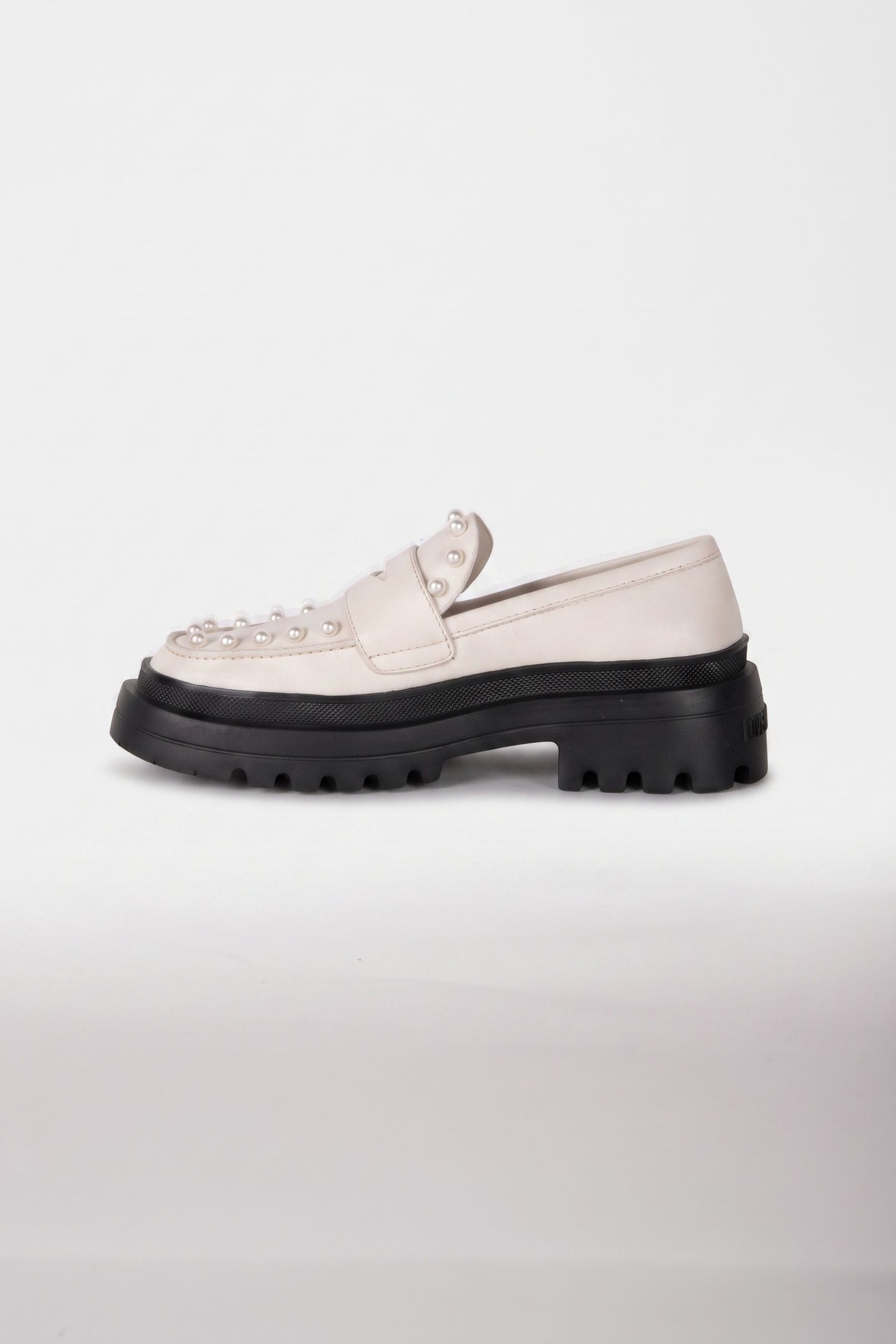 HER LOVE CALFSKIN LOAFERS WHITE 3